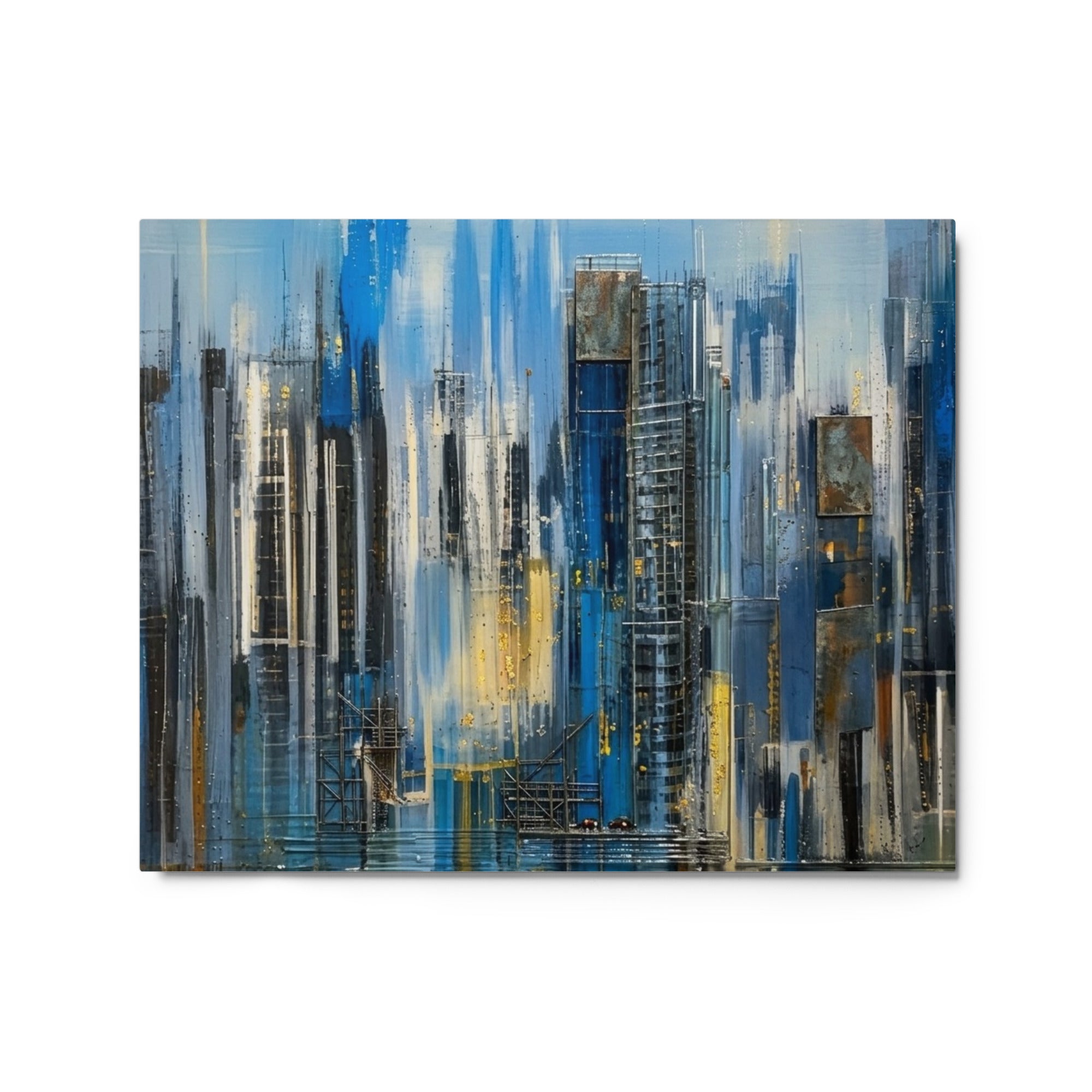 Facade metal print wall display image in 16 x 20 inch universal size