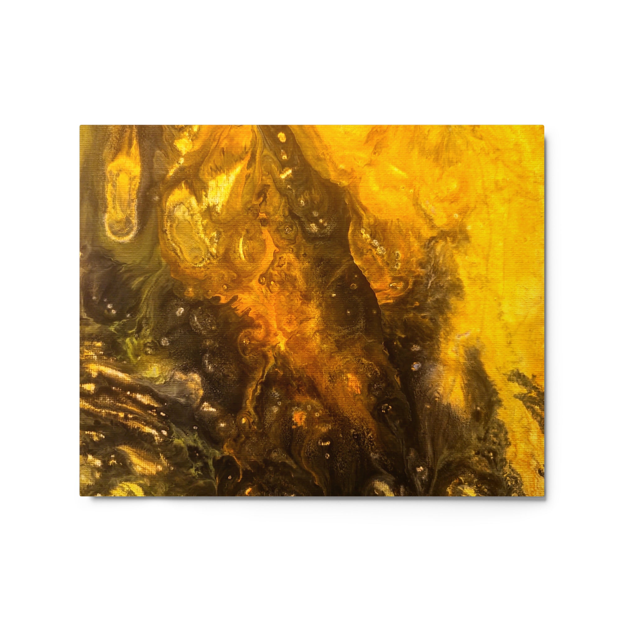 Flame metal print product mockup in 20 x 30 inch large size