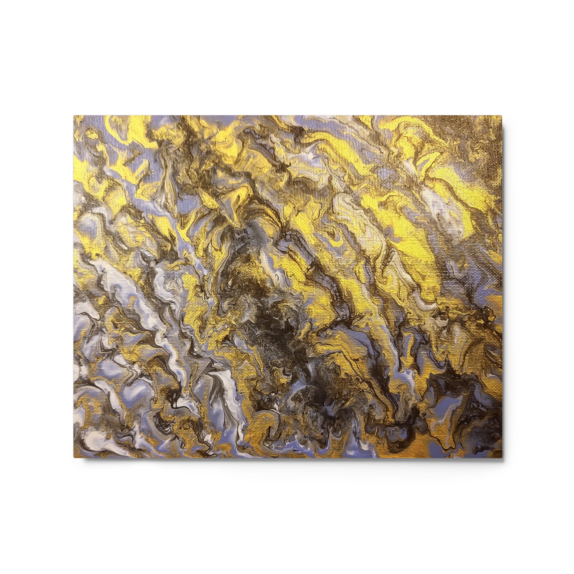 Gold Wave metal print product mockup in 20 x 30 inch large size