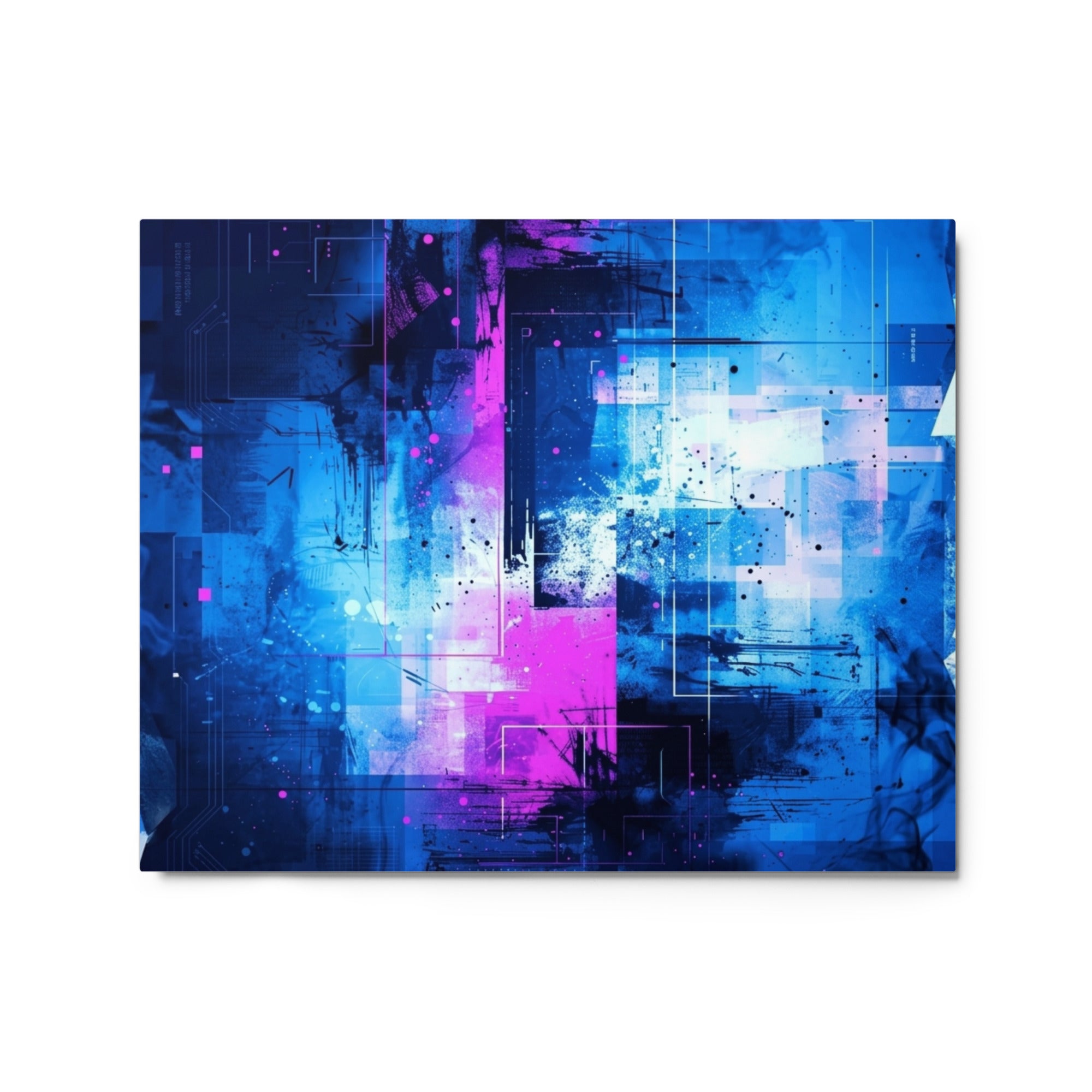 Neon metal print product mockup in 20 x 30 inch large size