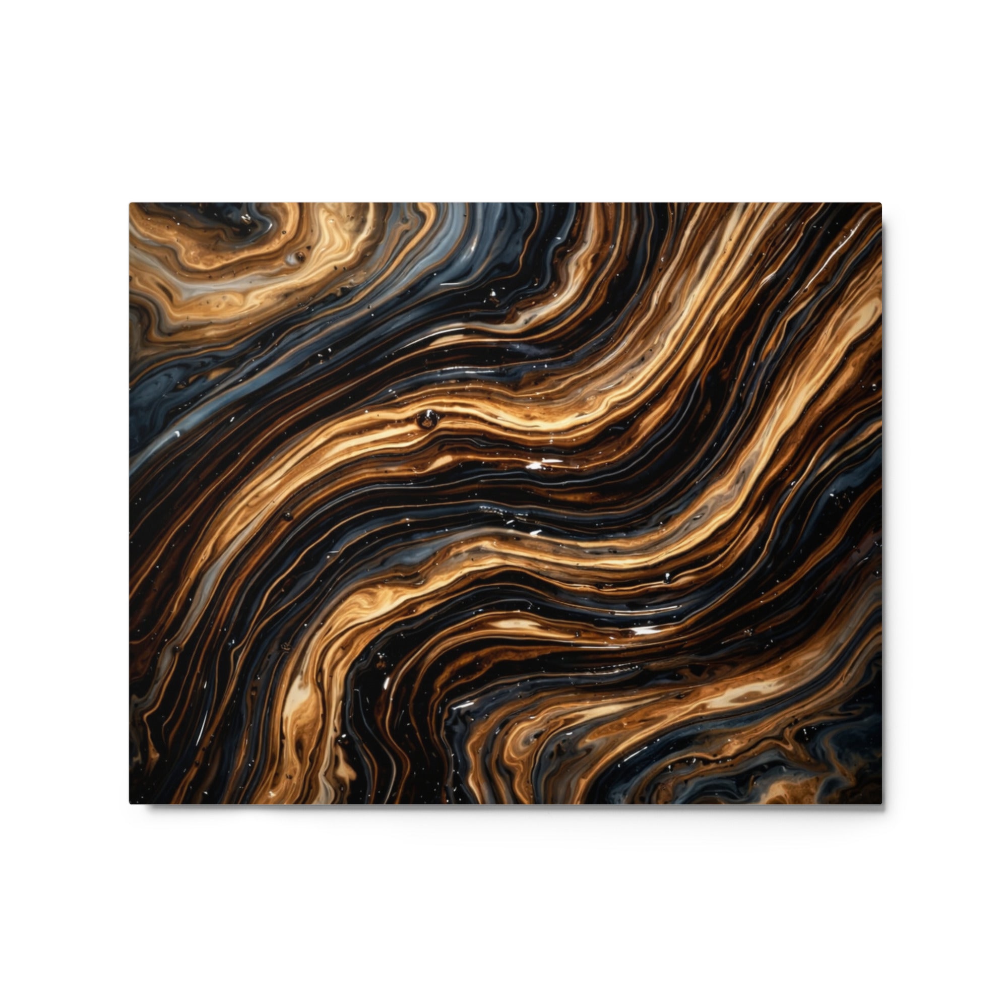 Amber metal print product mockup in 20 x 30 inch large size