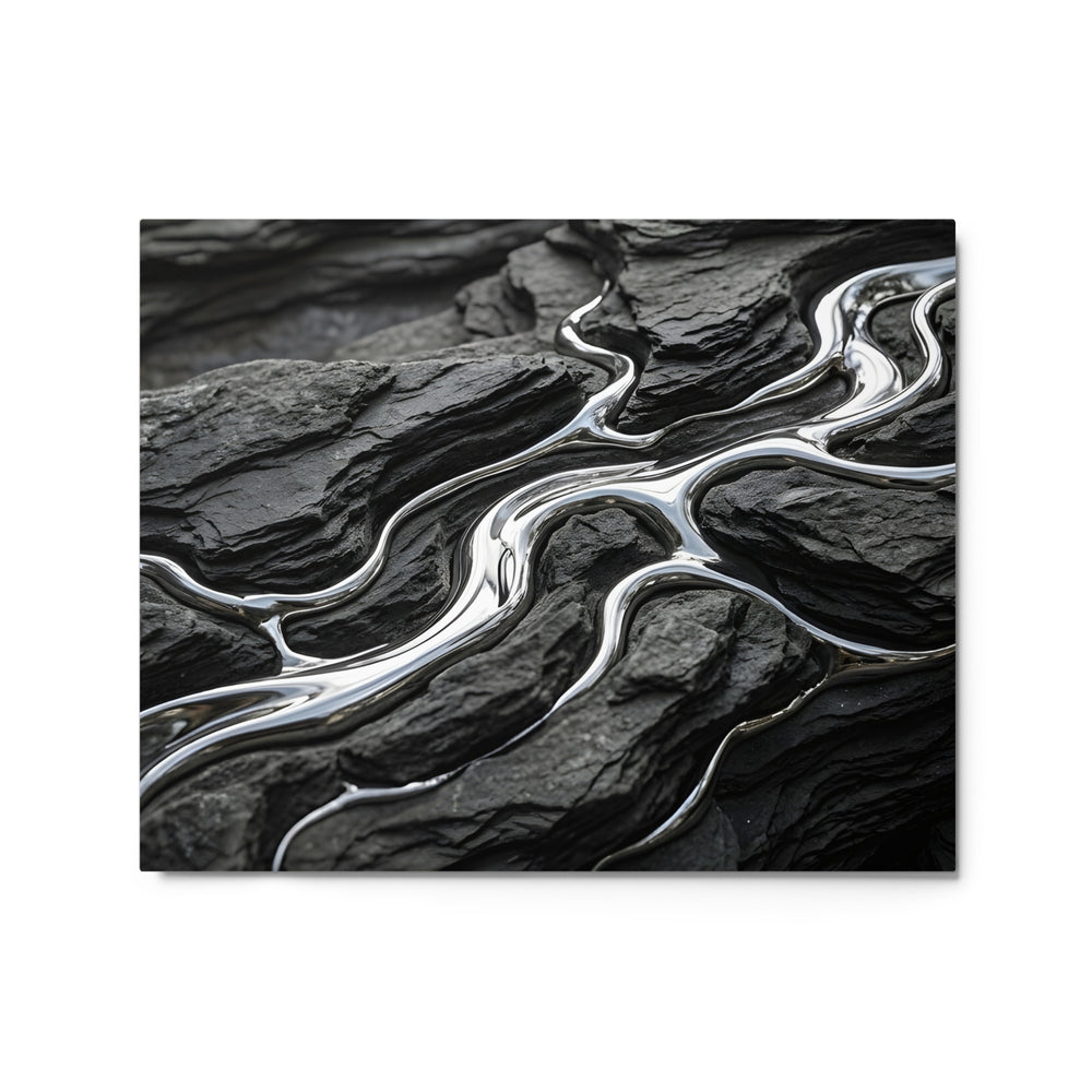 Basalt metal print shown in front view in 8 x 10 inch universal size