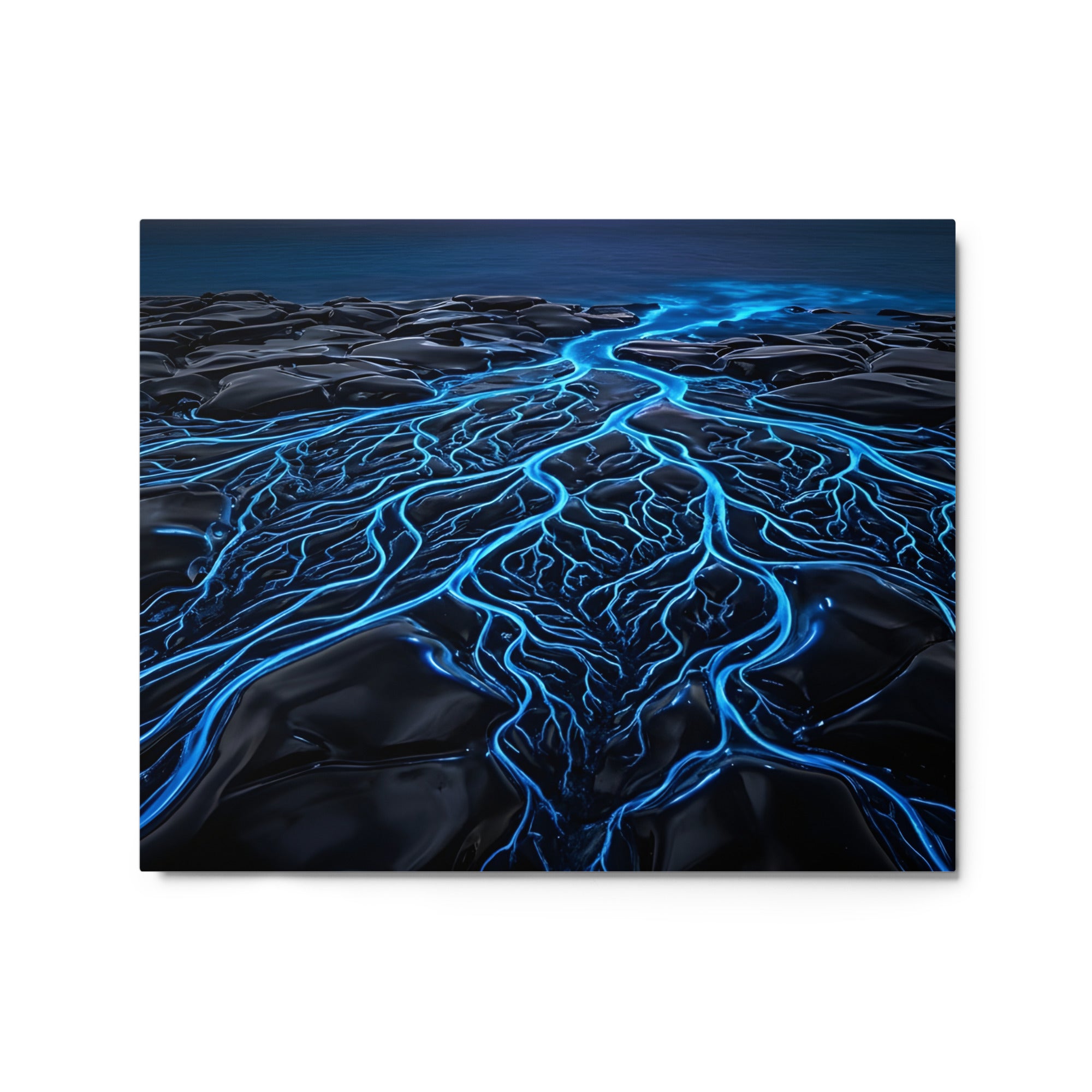 Caldera metal print product mockup in 20 x 30 inch large size
