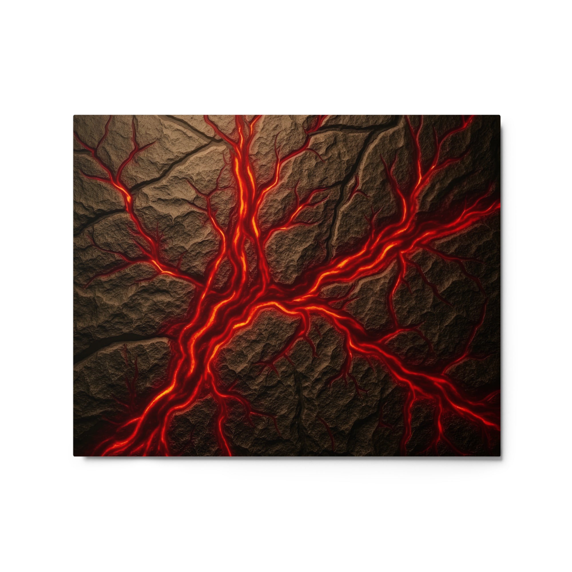 Magma metal print shown in front view in 8 x 10 inch universal size