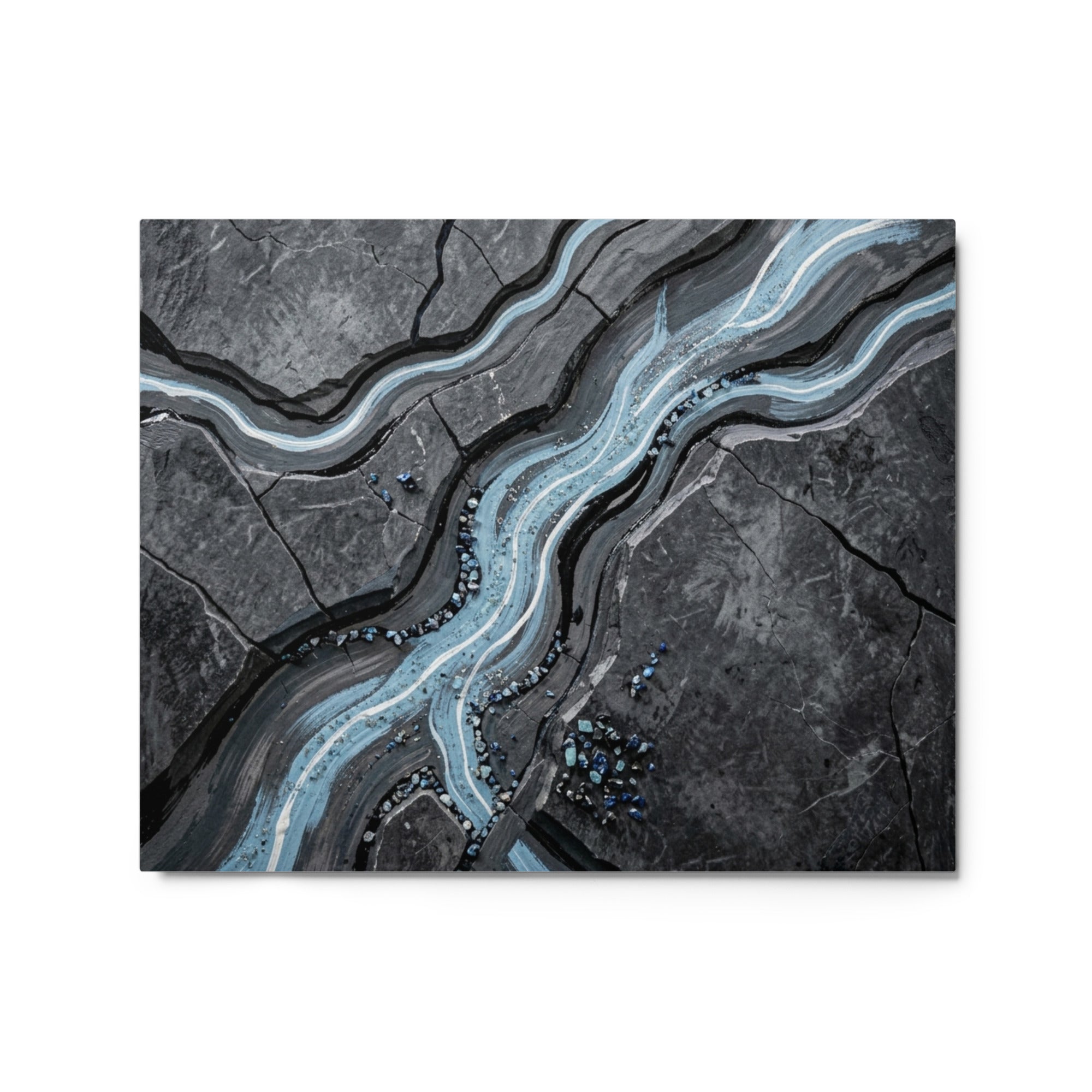 Viscosity metal print product view in 24 x 36 inch statement piece