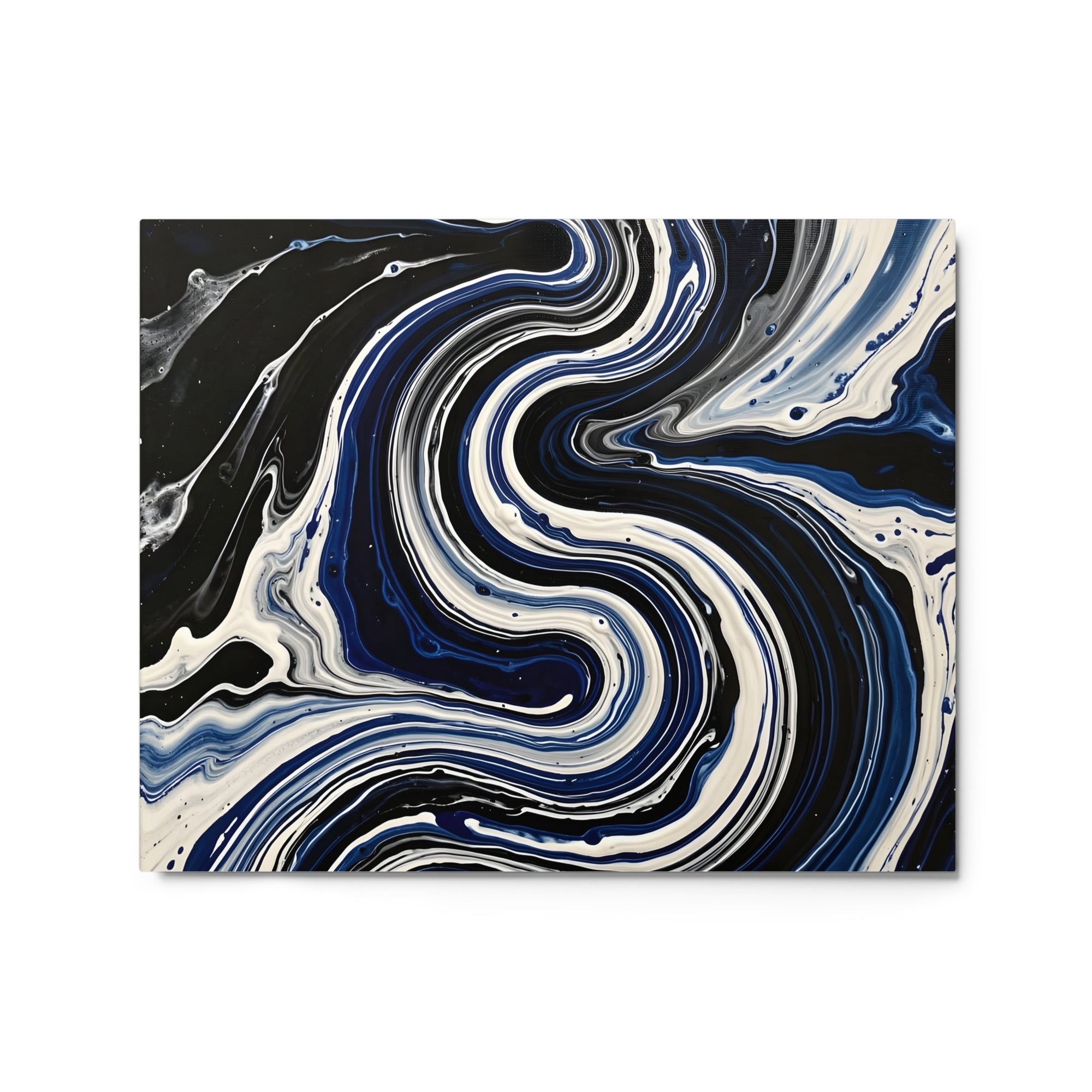 Midnight Surge metal print product mockup in 20 x 30 inch large size