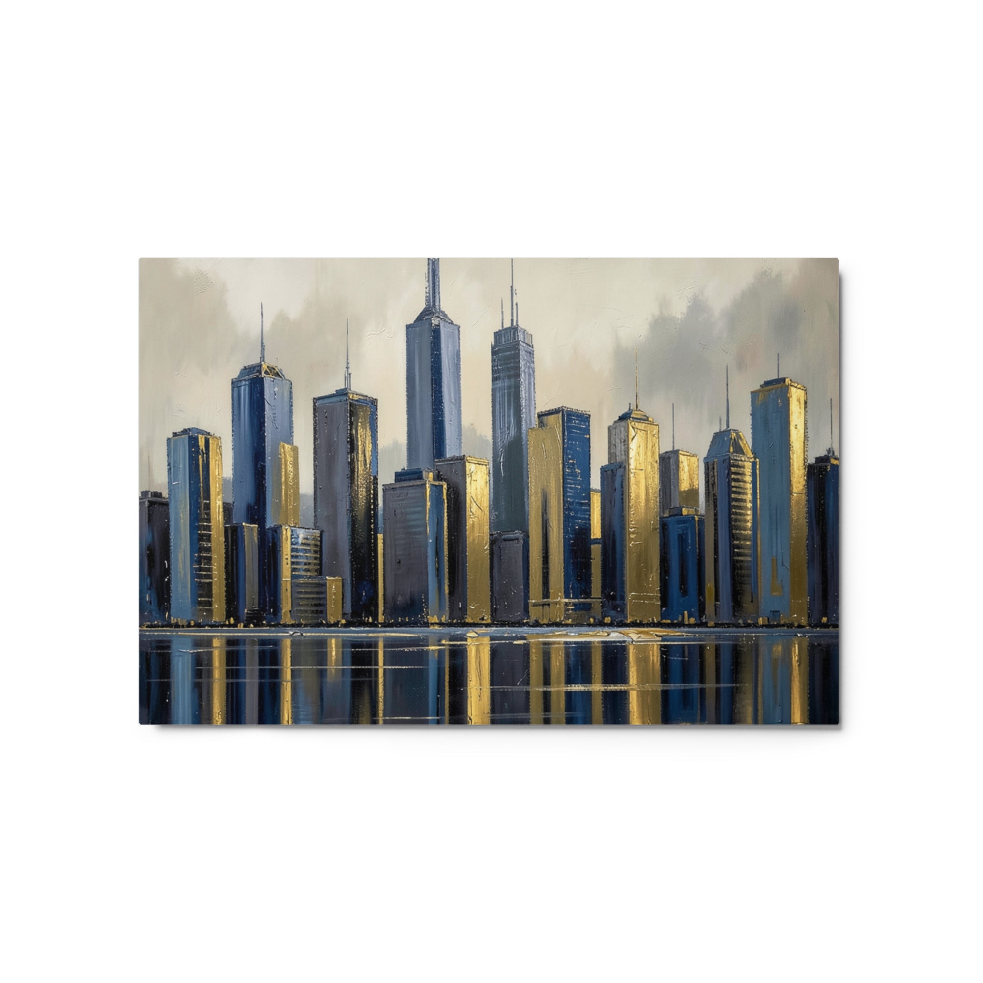 Lumina metal print skyline front-facing product image in 20 x 30 inch large size