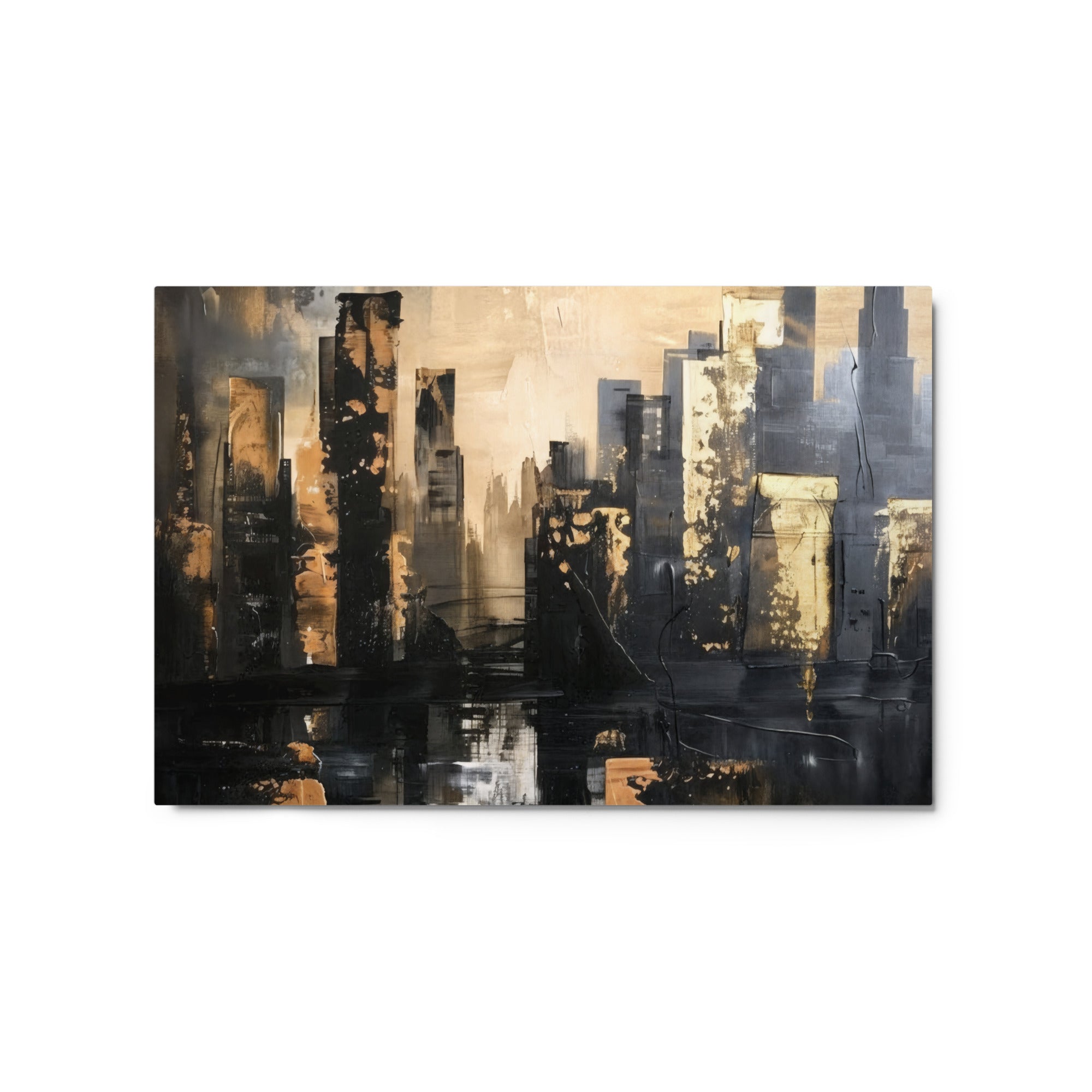 Sommet metal print skyline product mockup