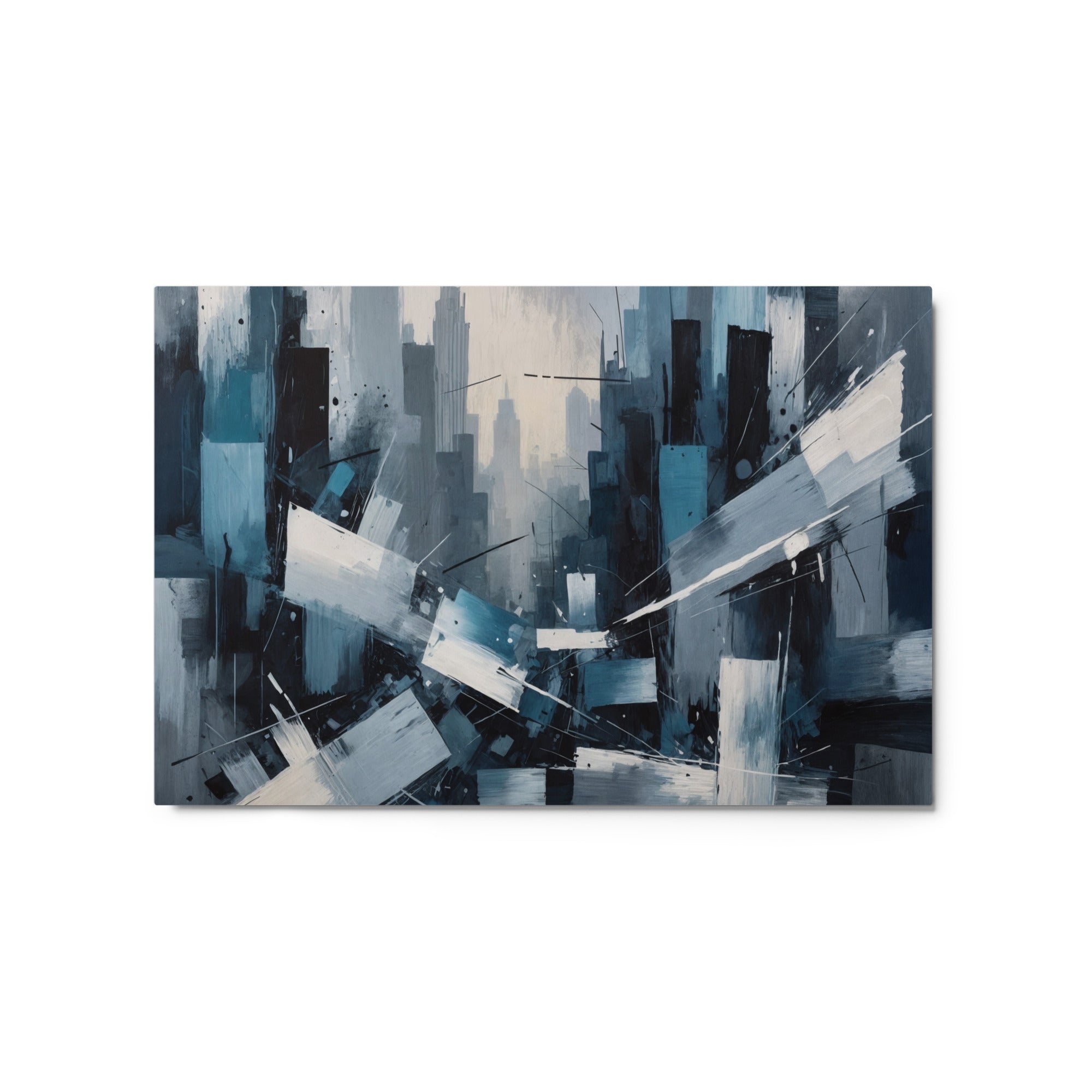 Zephyr metal print skyline wall display image in 24 x 36 inch statement piece