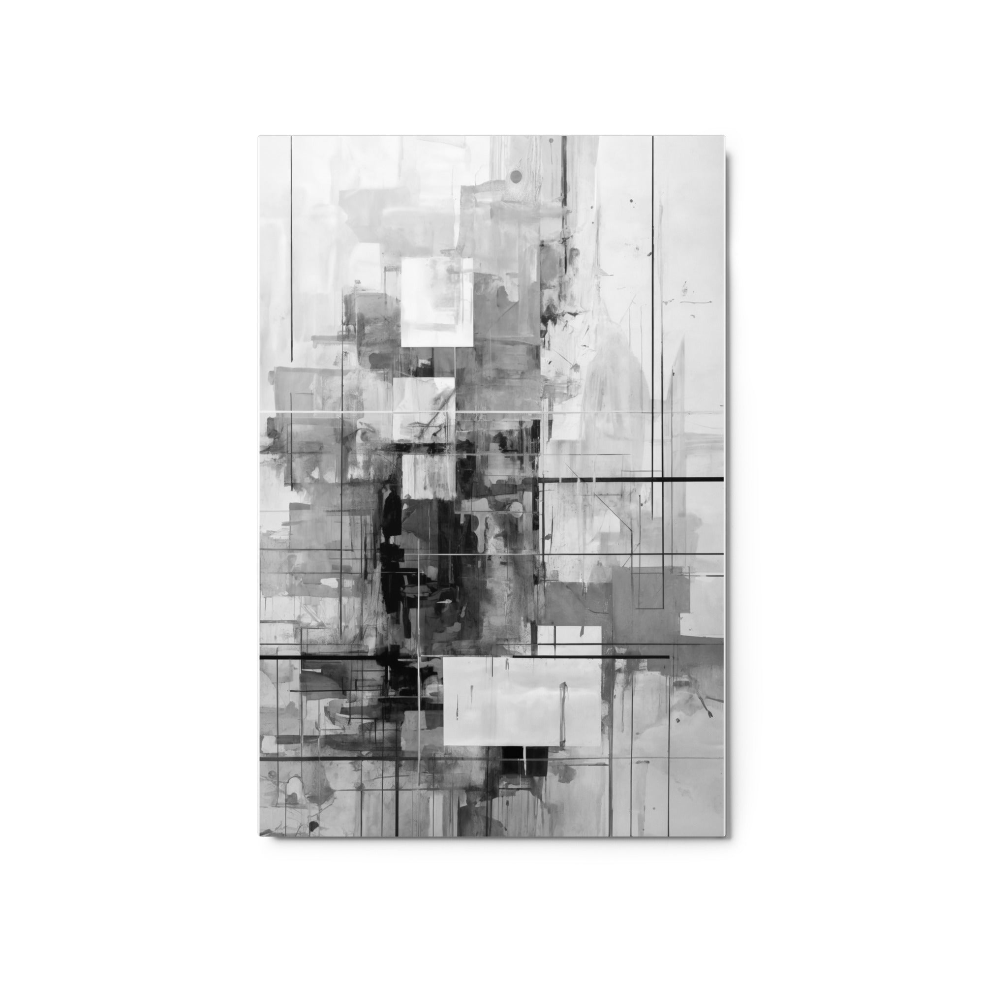 Betrayal metal print urban shown in front view in 20 x 30 inch large size