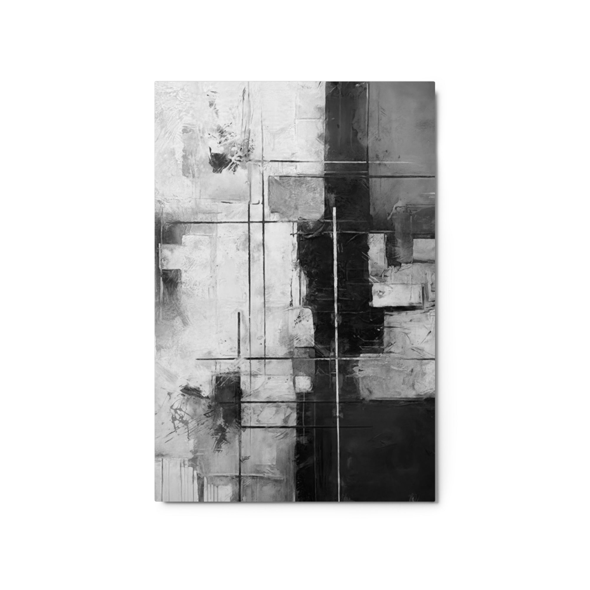 Beware metal print urban shown in front view in 20 x 30 inch large size