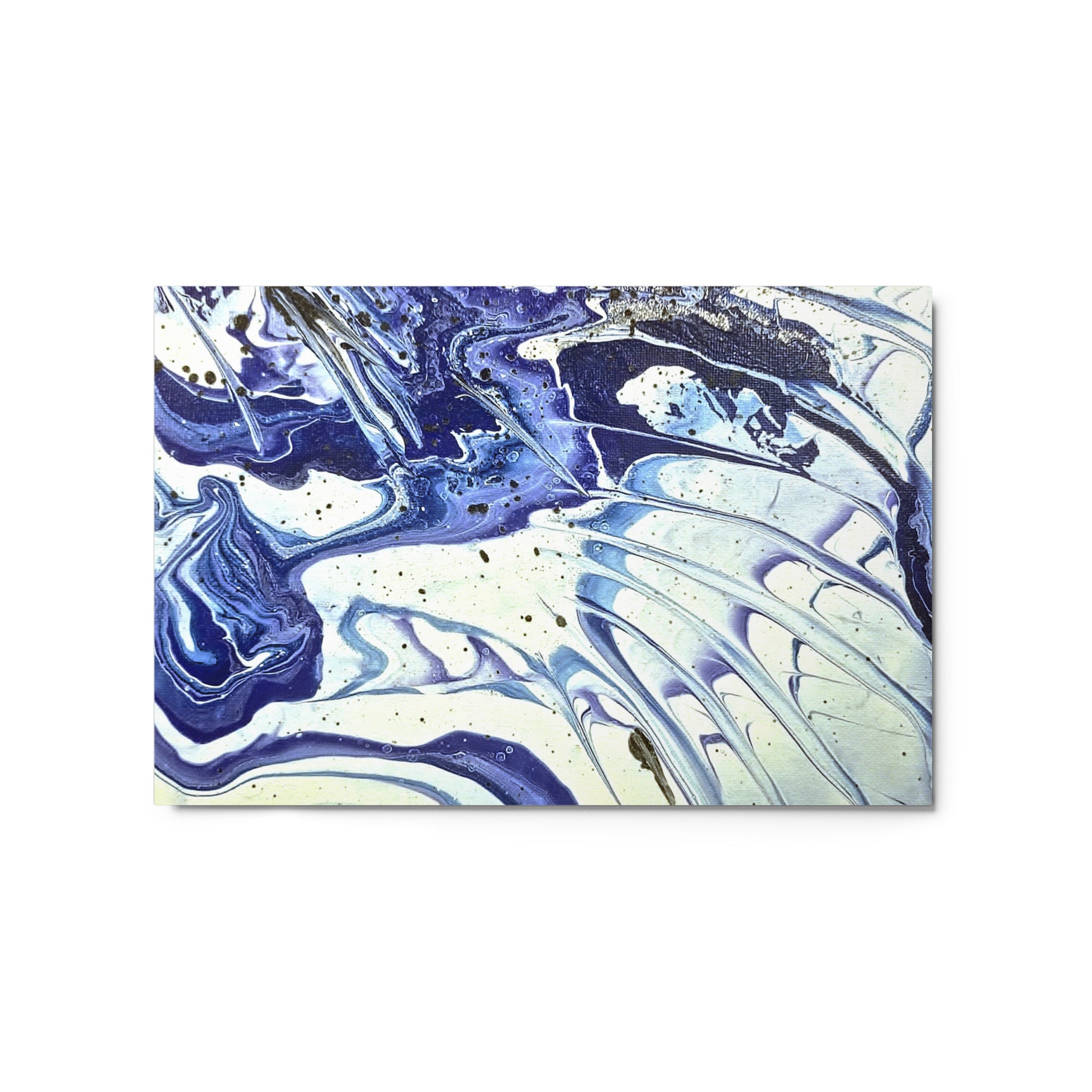 Cobalt metal print product mockup in 20 x 30 inch large size