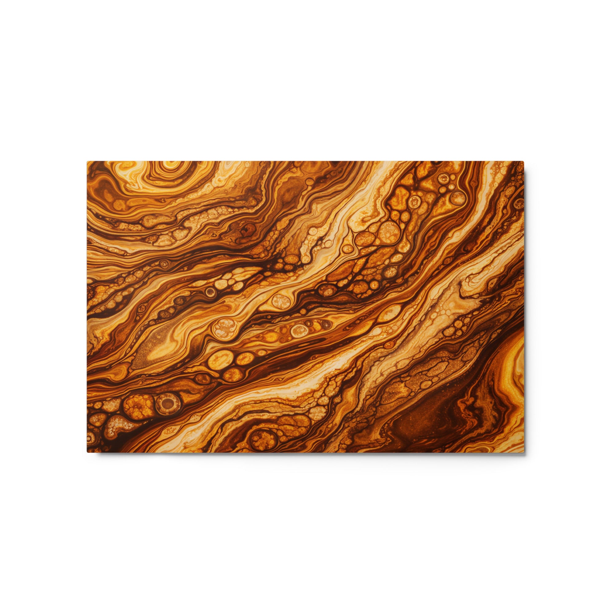 Molten Cells metal print product view in 24 x 36 inch statement piece