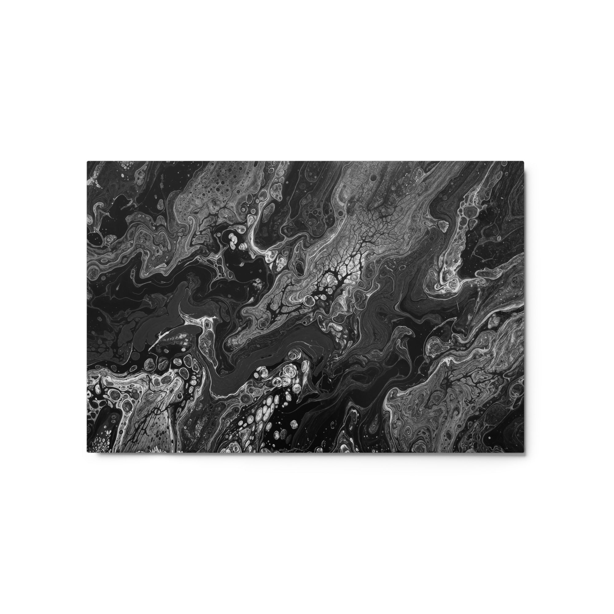 Dark Matter metal print product mockup in 20 x 30 inch large size