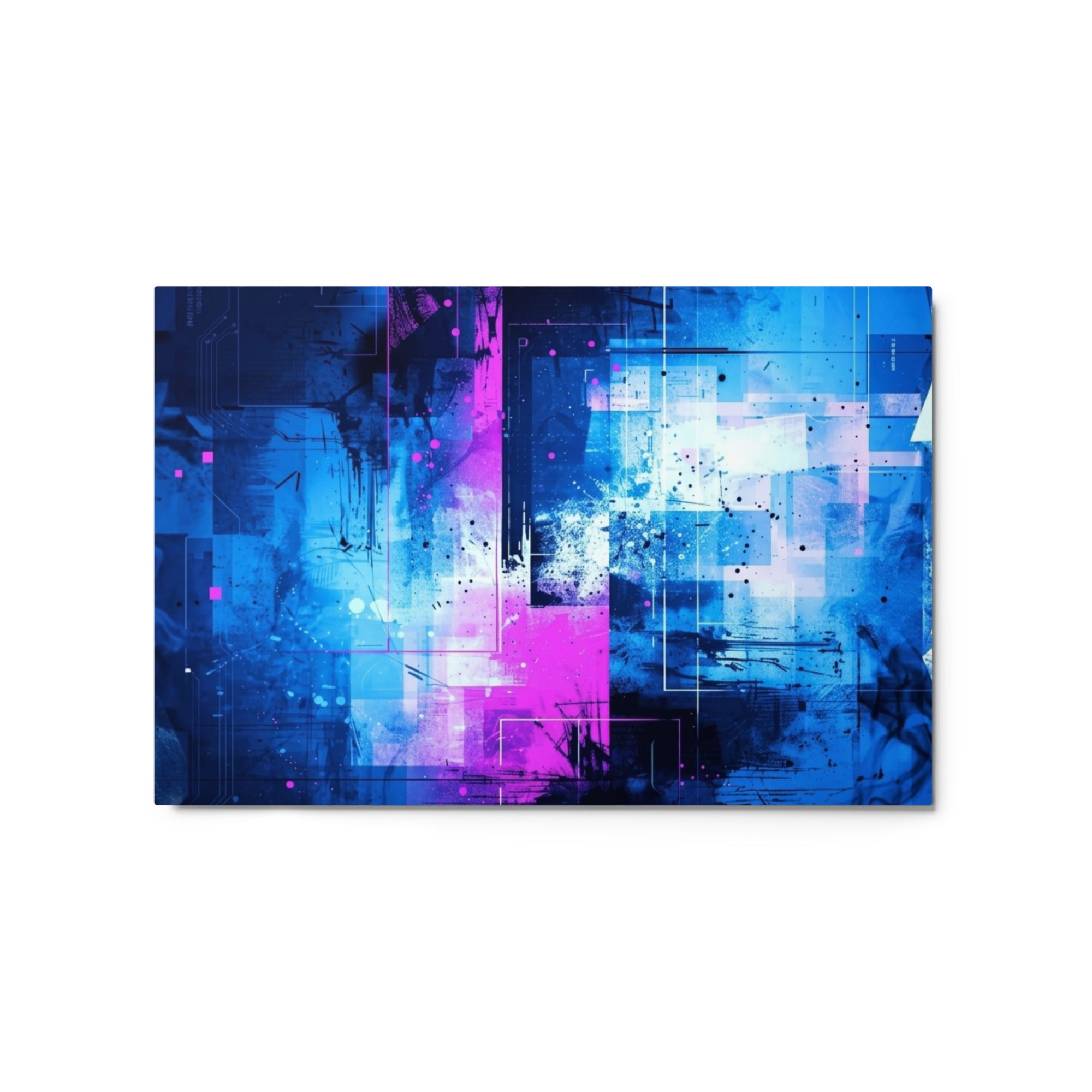 Neon metal print product view in 24 x 36 inch statement piece