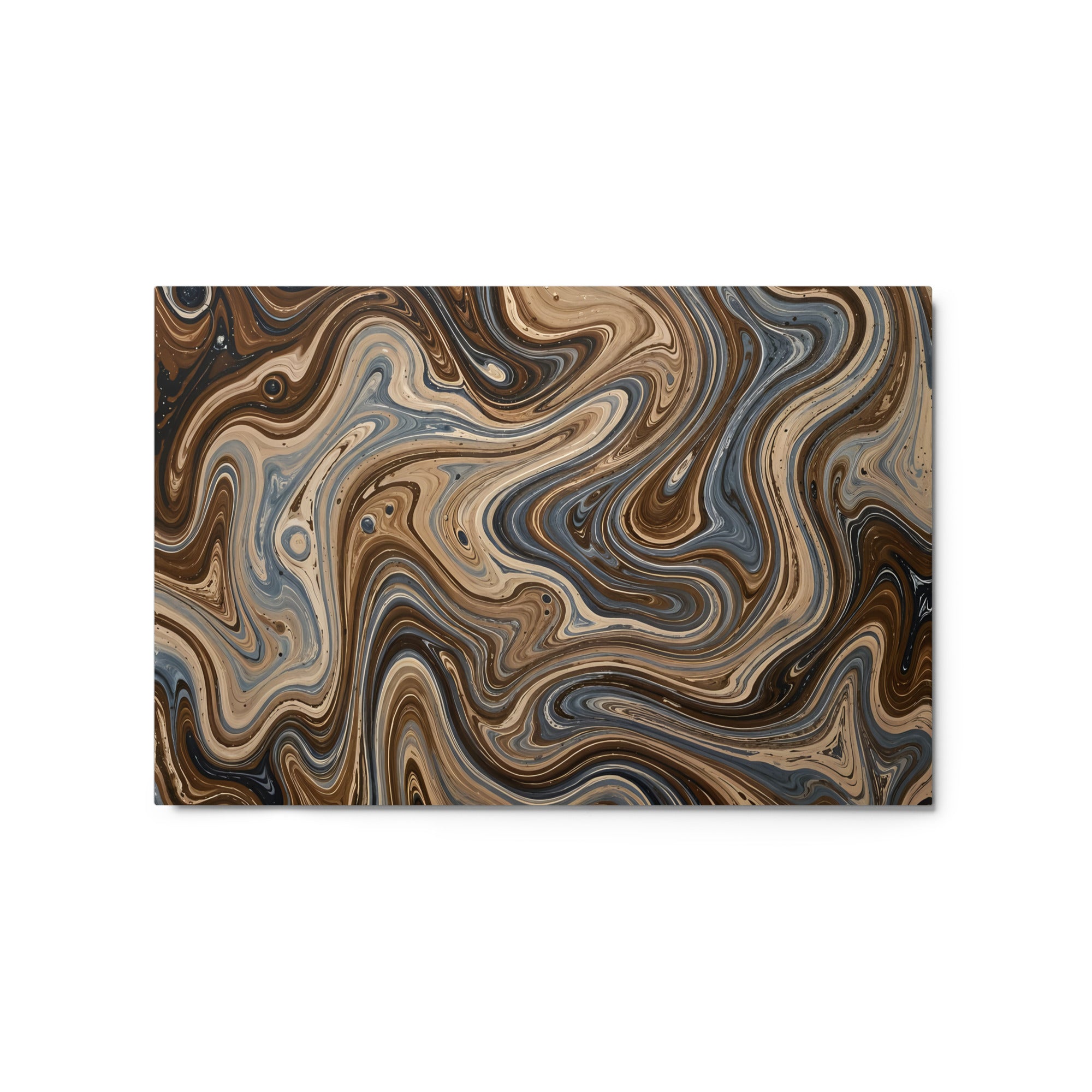 Café Mocha metal print product mockup in 20 x 30 inch large size