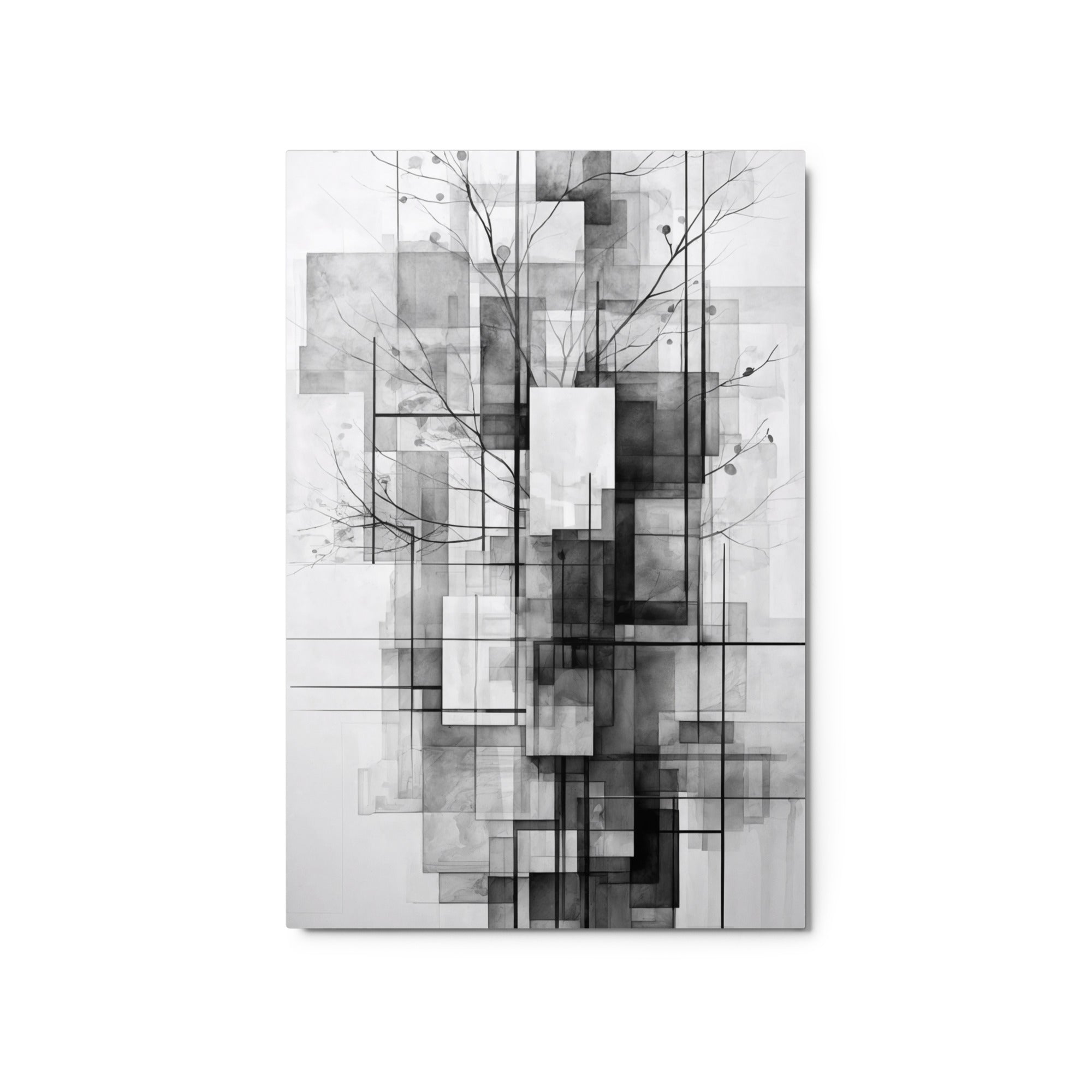 False wall art product image as a metal print in 24 x 36 inch statement piece