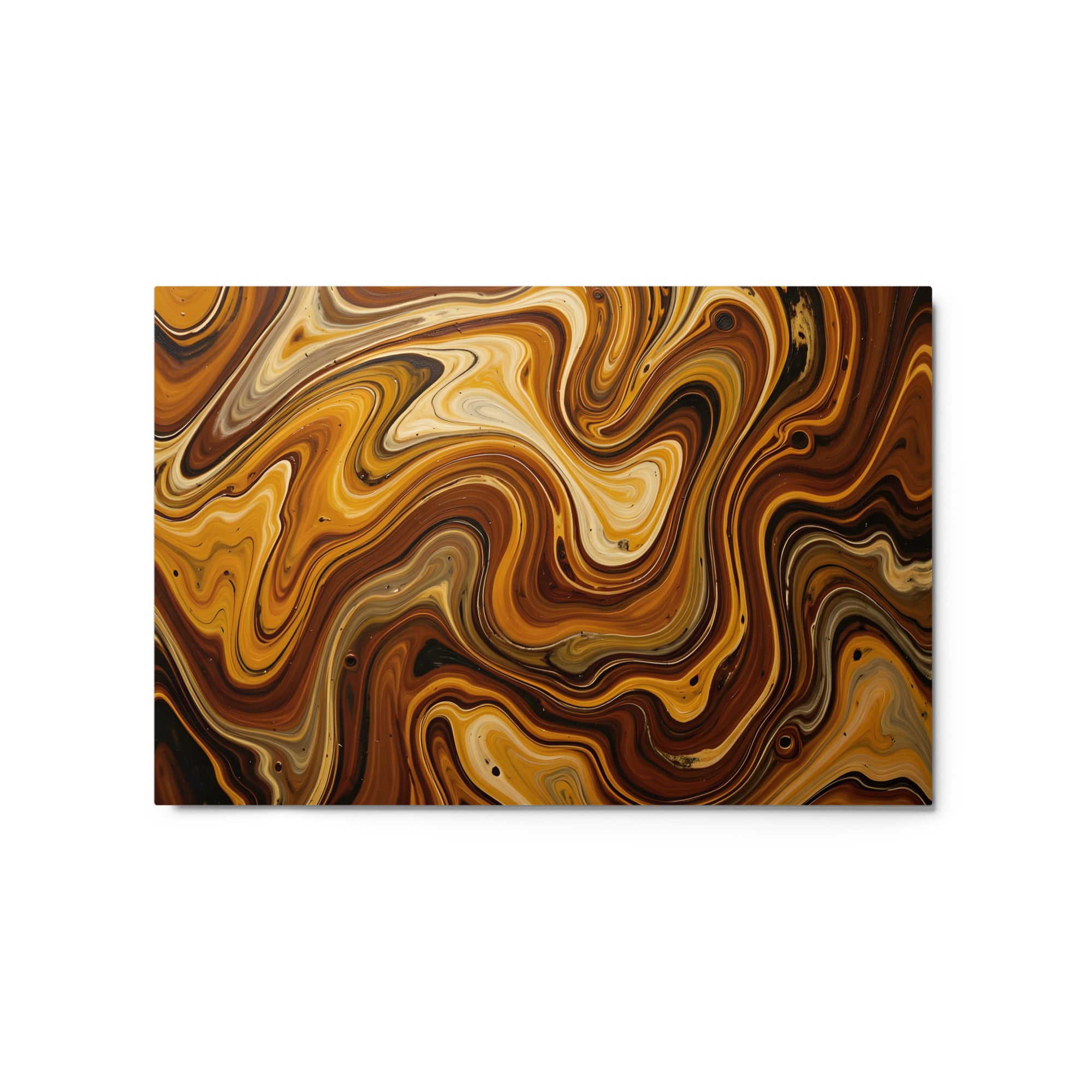 Molten Earth metal print product view in 24 x 36 inch statement piece