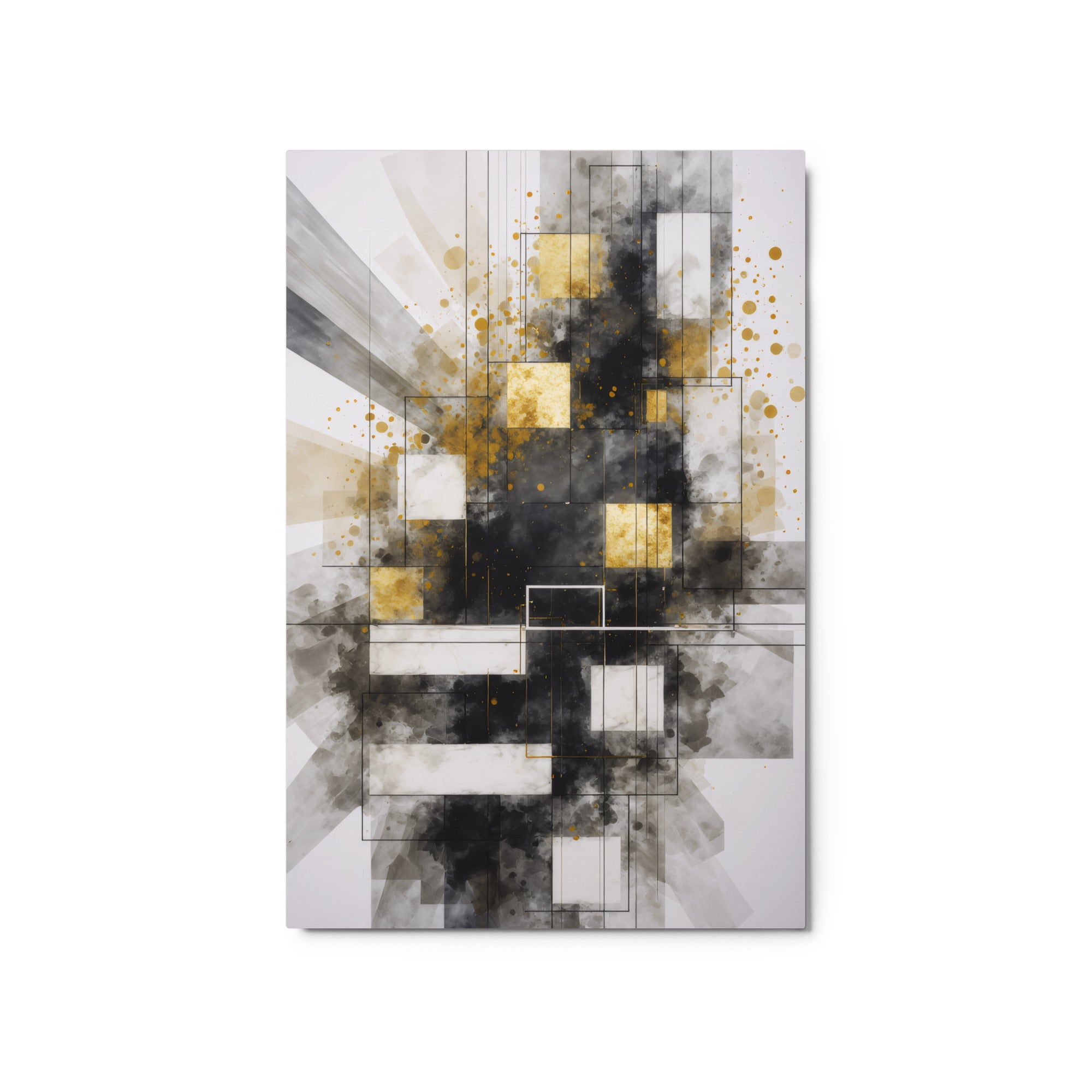 Oriana metal print product mockup in 24 x 36 inch statement piece