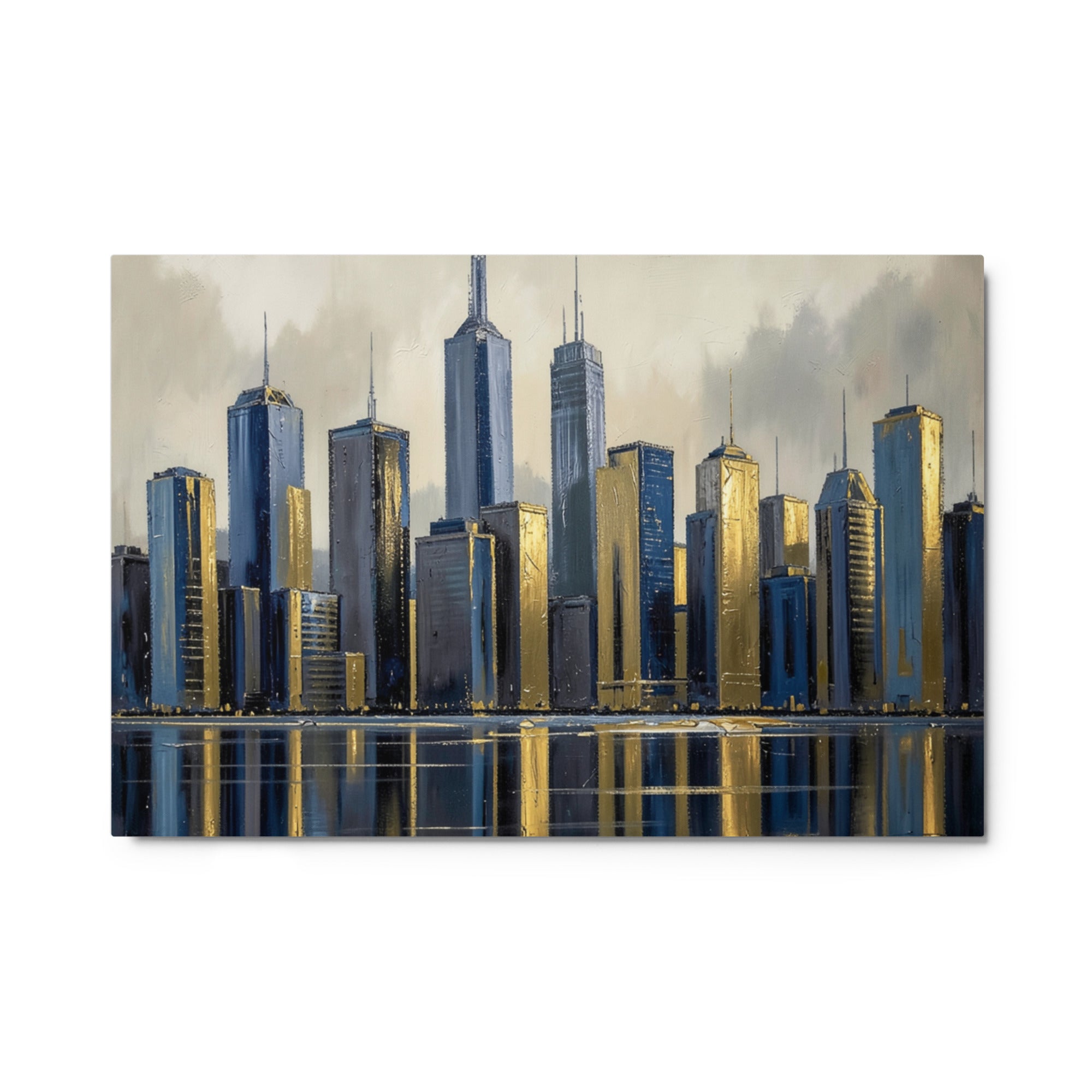 Lumina metal print skyline wall display image in 24 x 36 inch statement piece