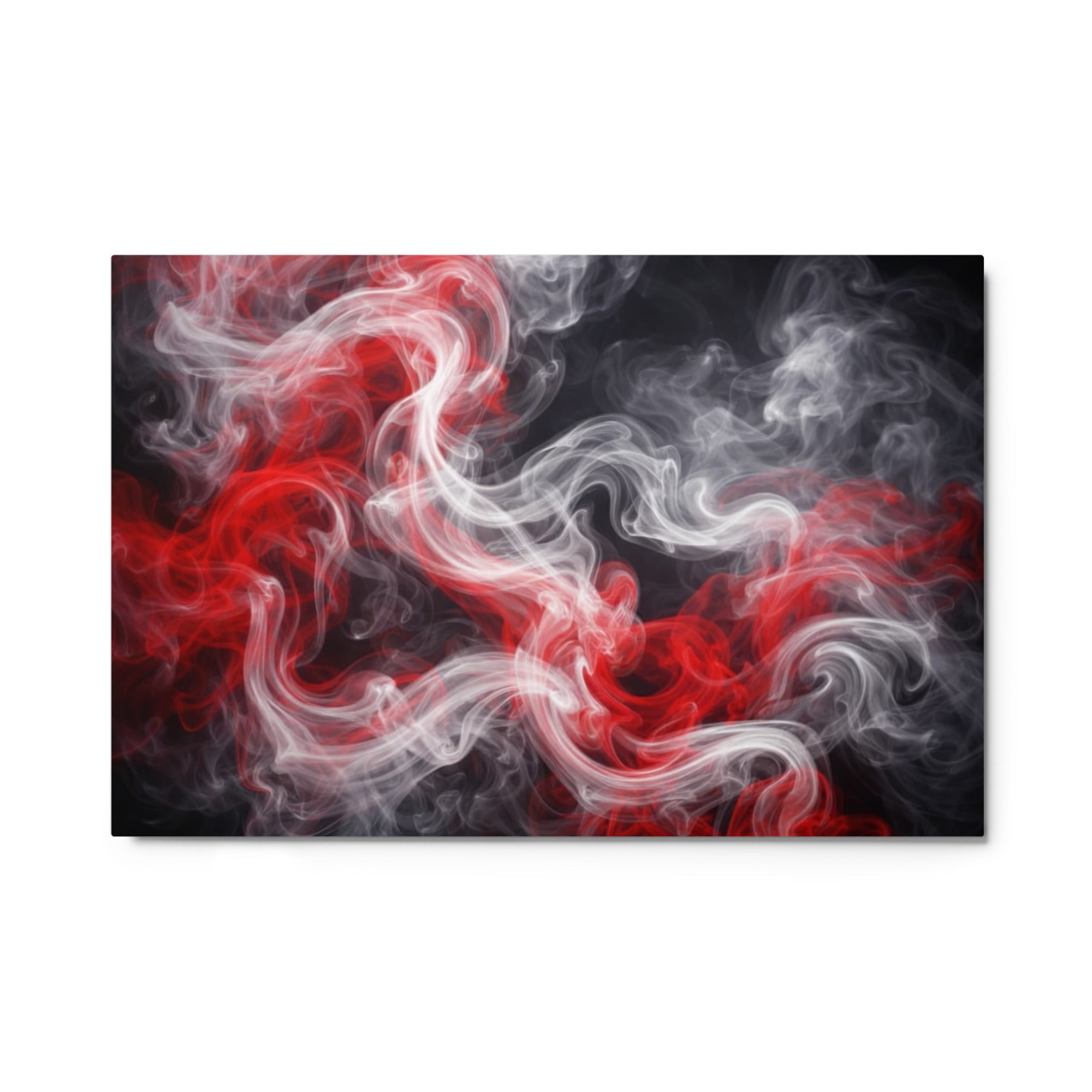 Charged metal print product mockup in 24 x 36 inch statement piece