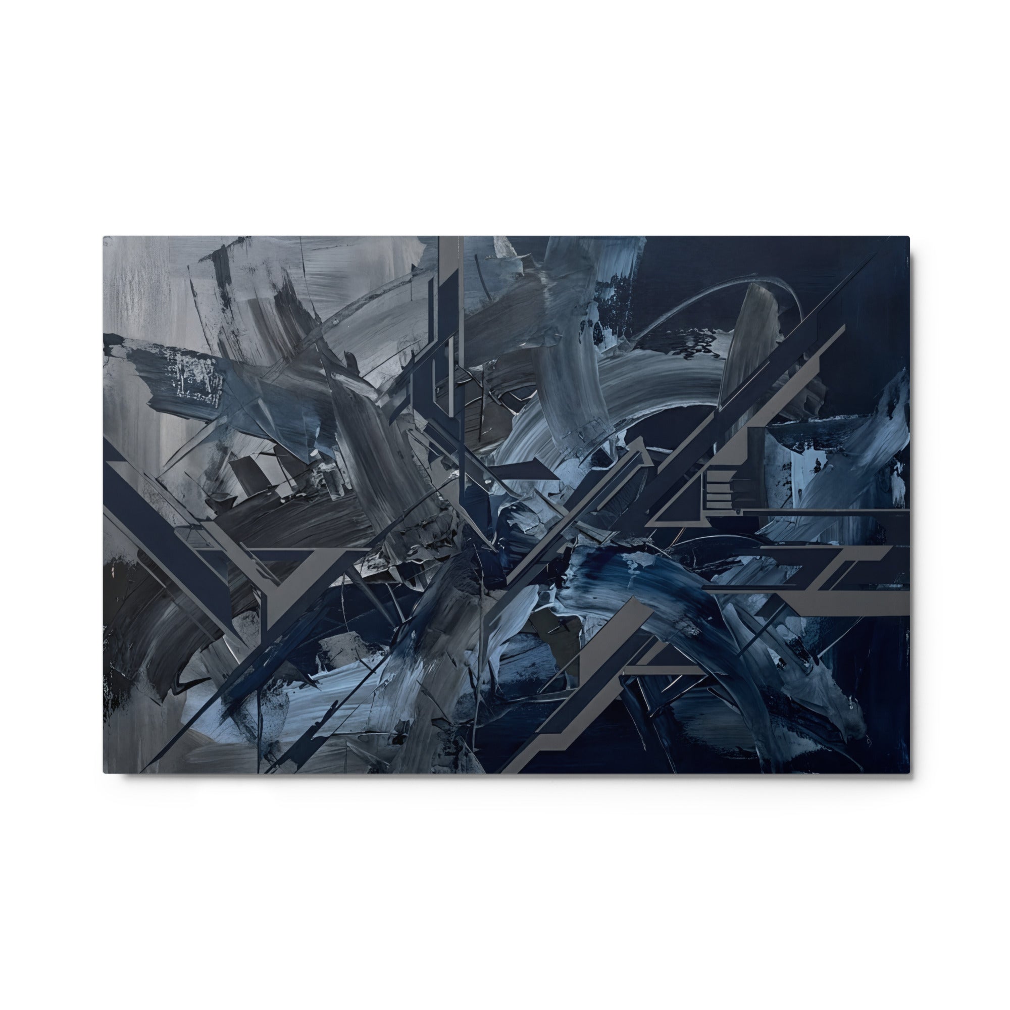 Torrent metal print urban product mockup in 24 x 36 inch statement piece