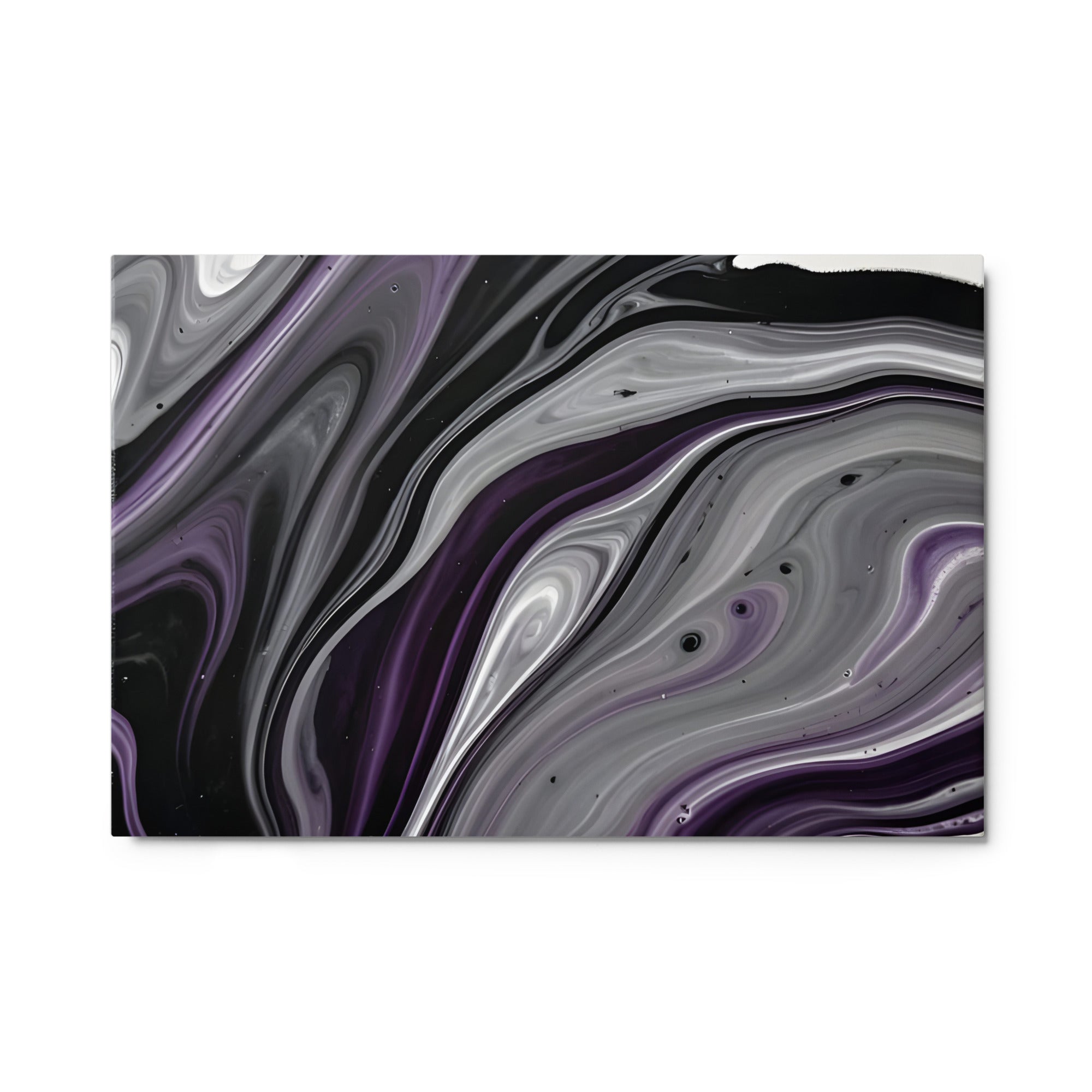 Amethyst Flow metal print product view in 24 x 36 inch statement piece