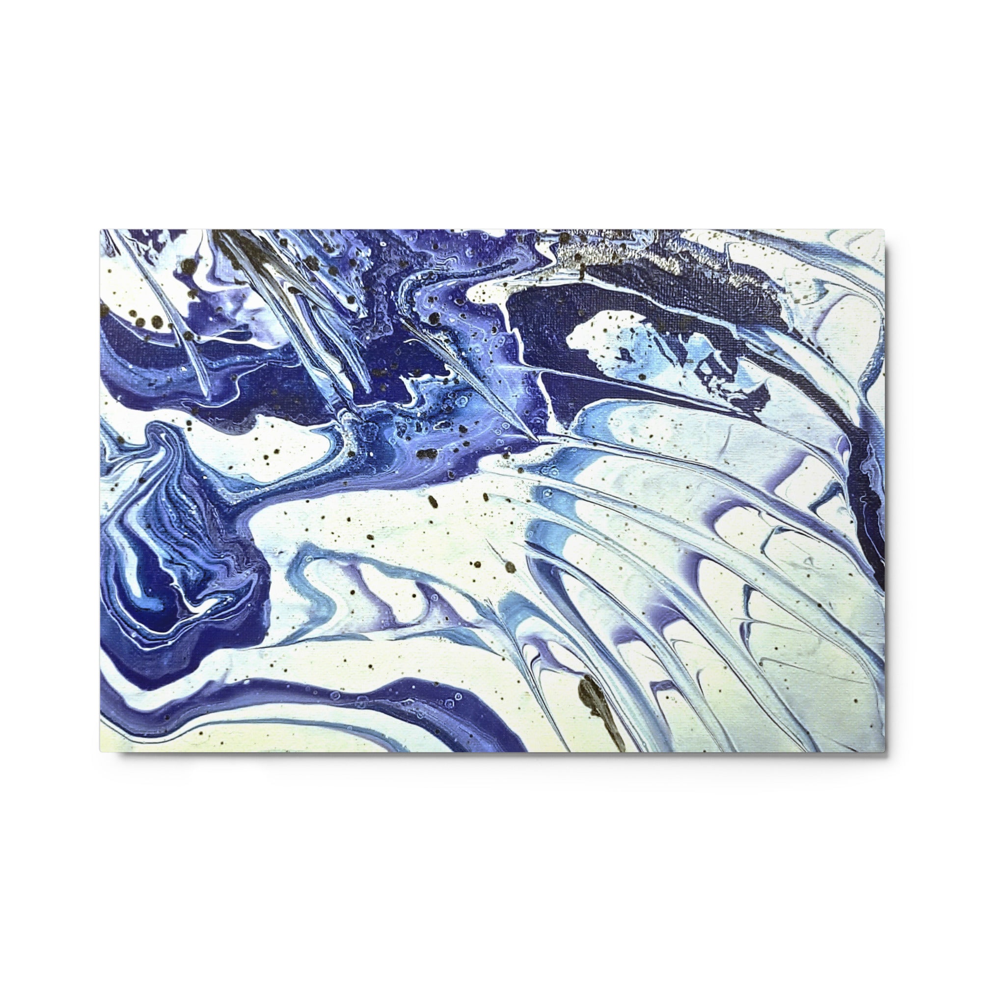 Cobalt metal print product view in 24 x 36 inch statement piece