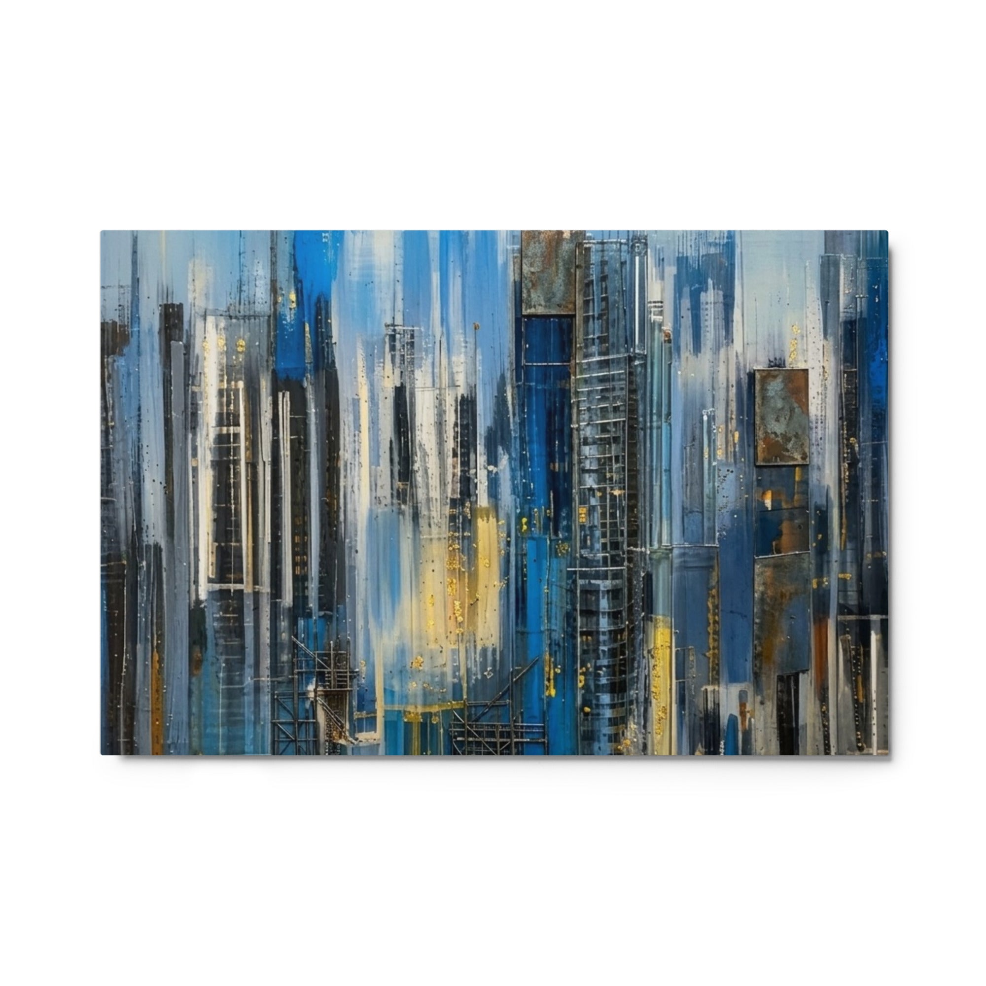 Facade metal print product view in 24 x 36 inch statement piece