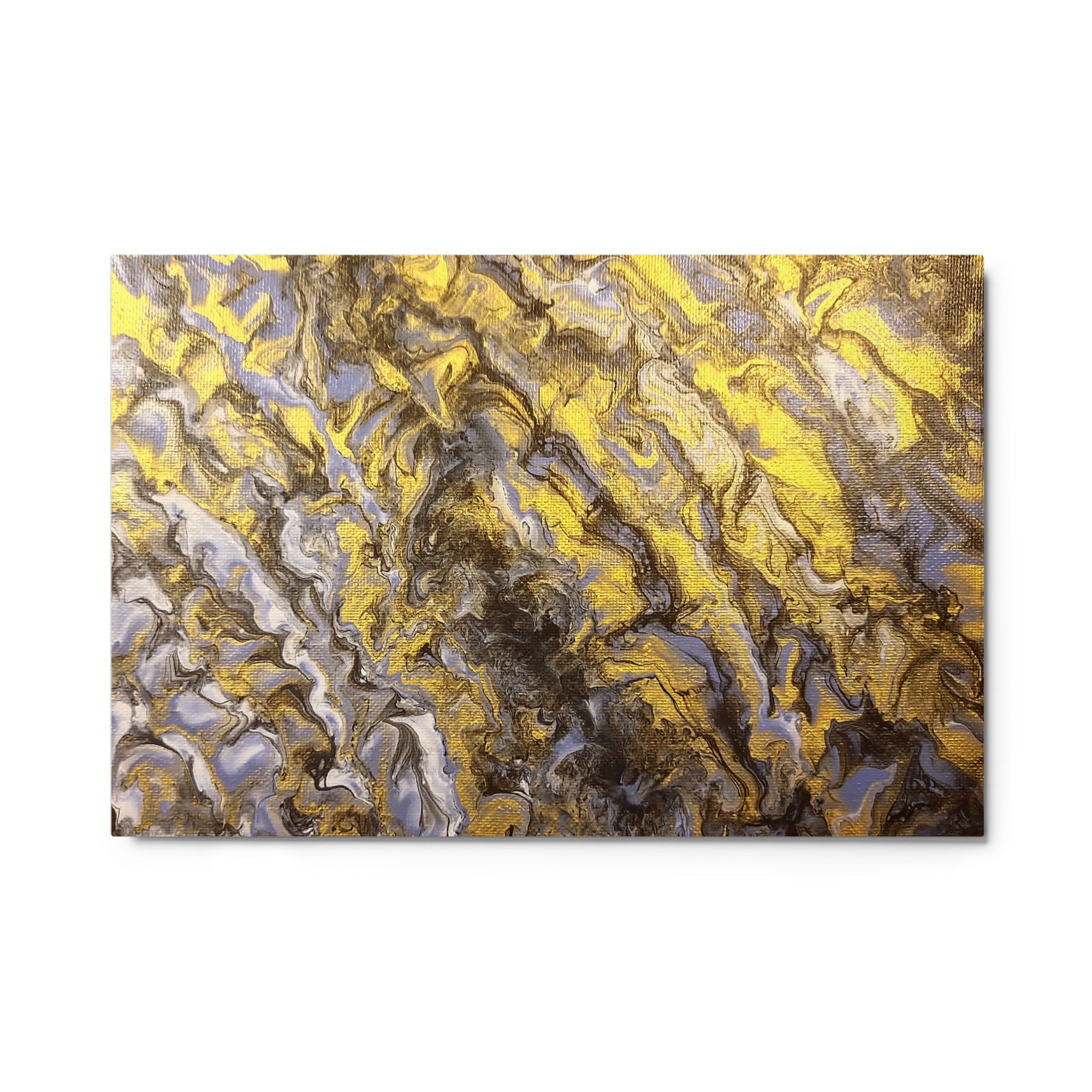 Gold Wave metal print shown in front view in 8 x 10 inch universal size