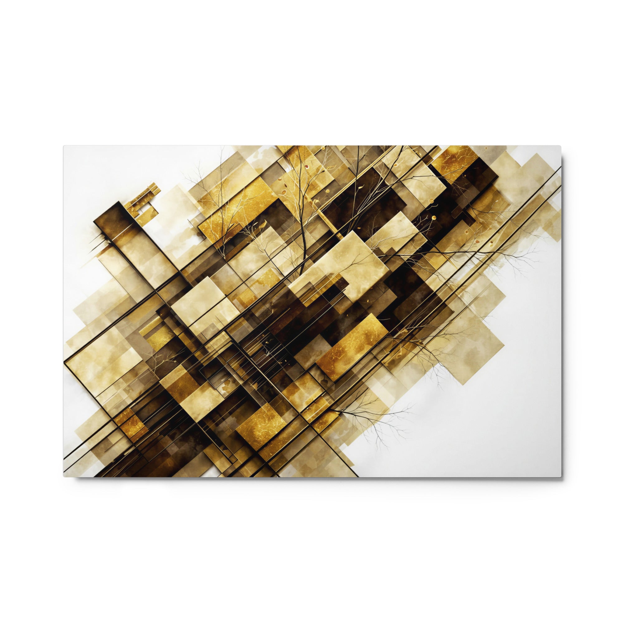 Helios metal print shown in front view in 8 x 10 inch universal size