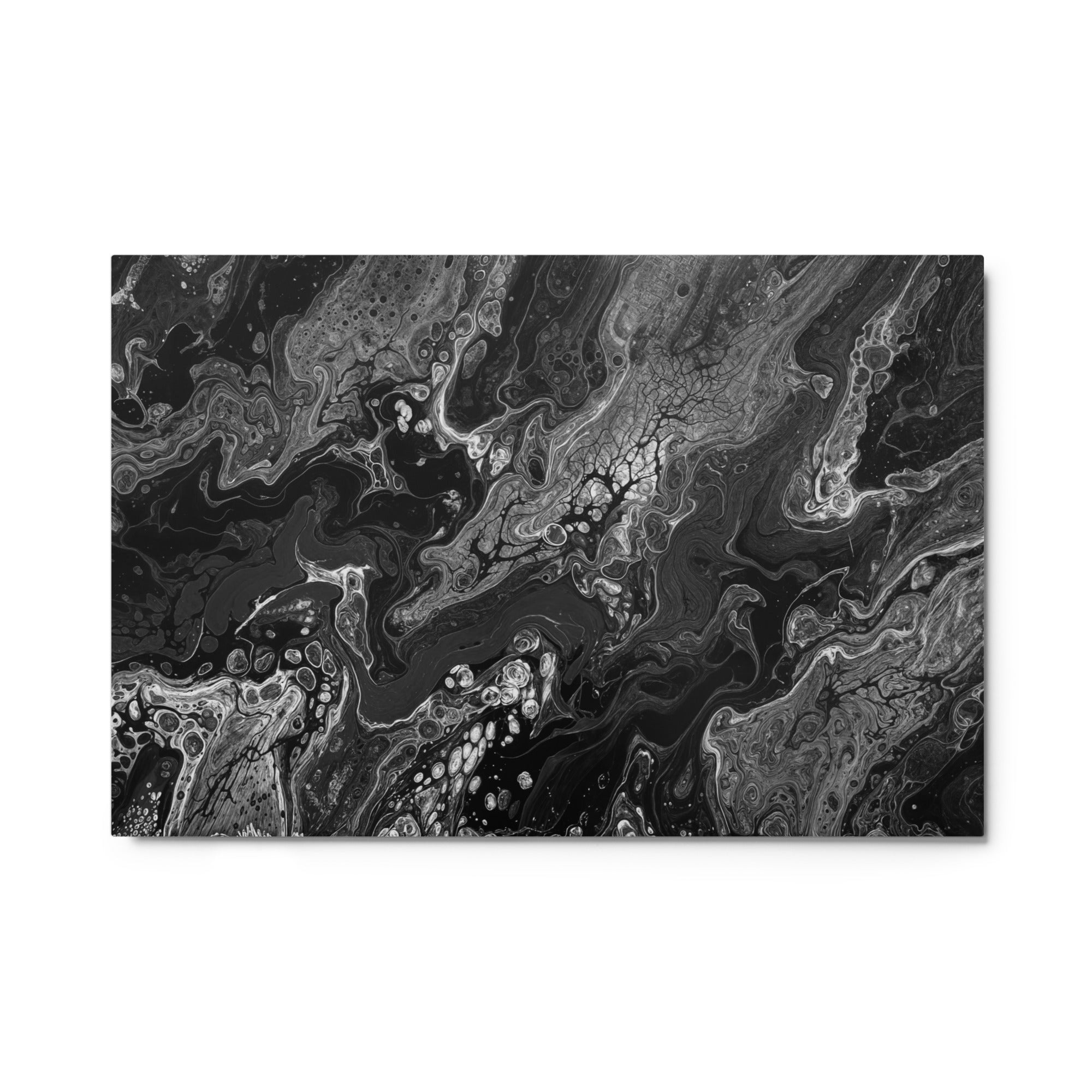 Dark Matter metal print product view in 24 x 36 inch statement piece
