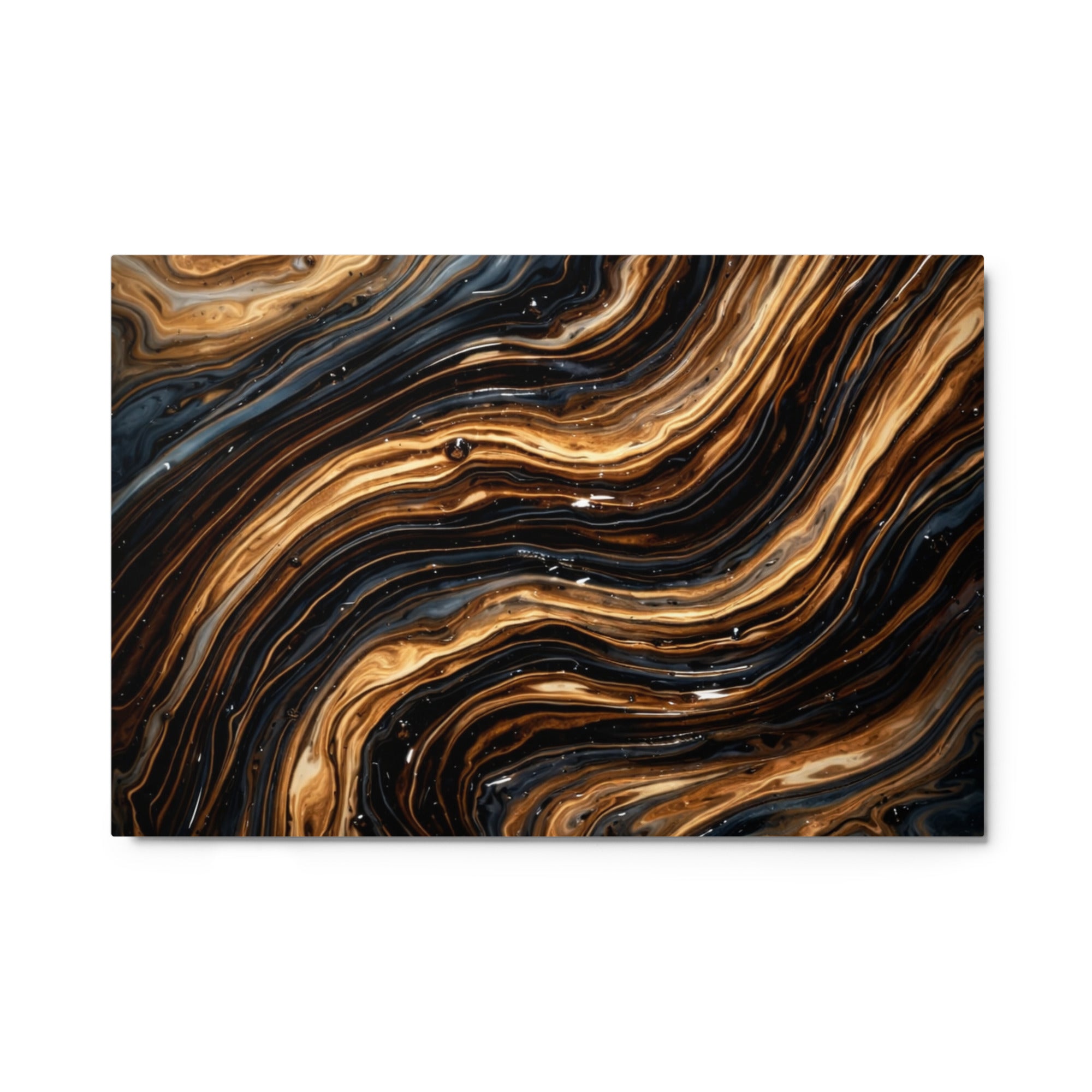 Amber metal print shown in front view in 8 x 10 inch universal size