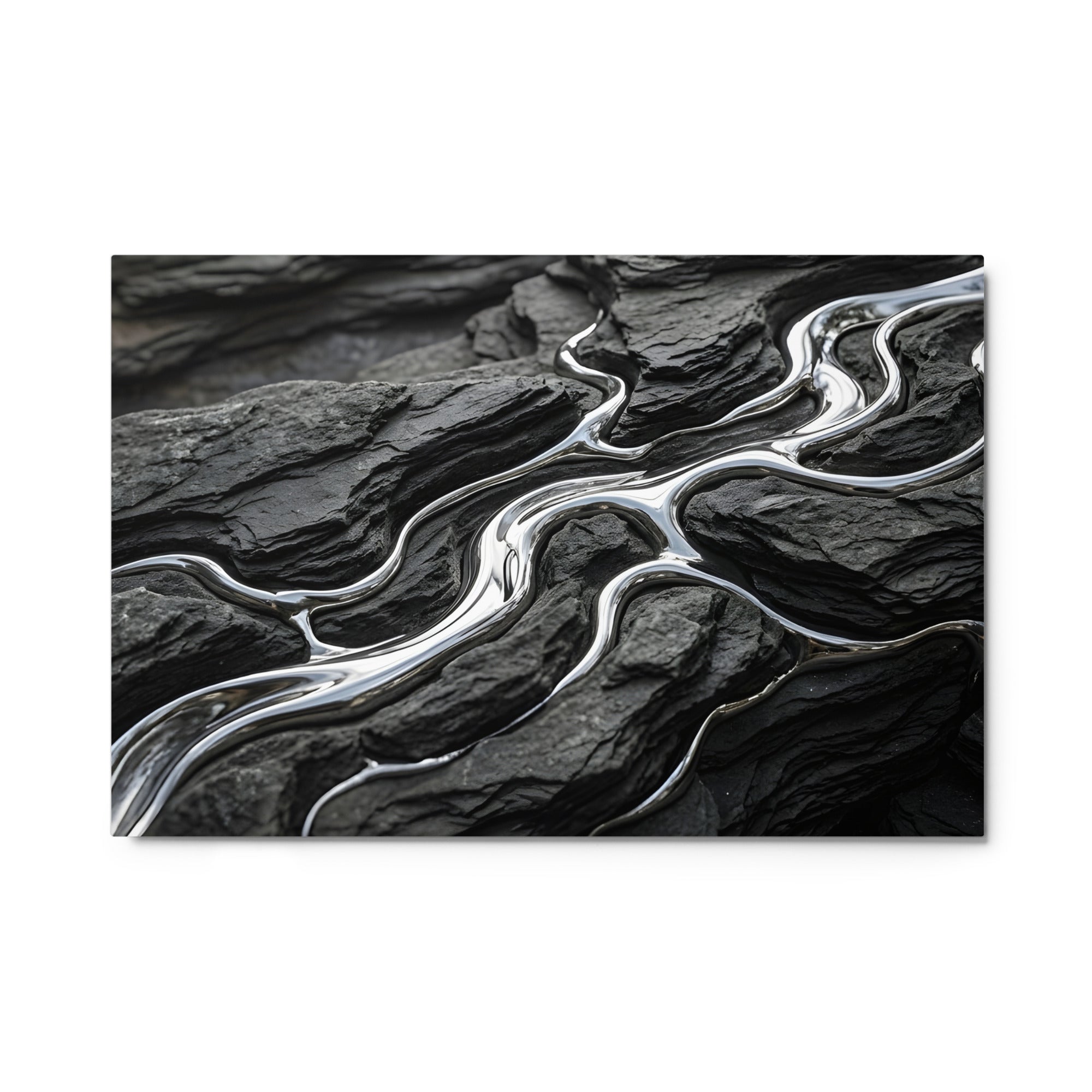 Basalt metal print product view in 24 x 36 inch statement piece