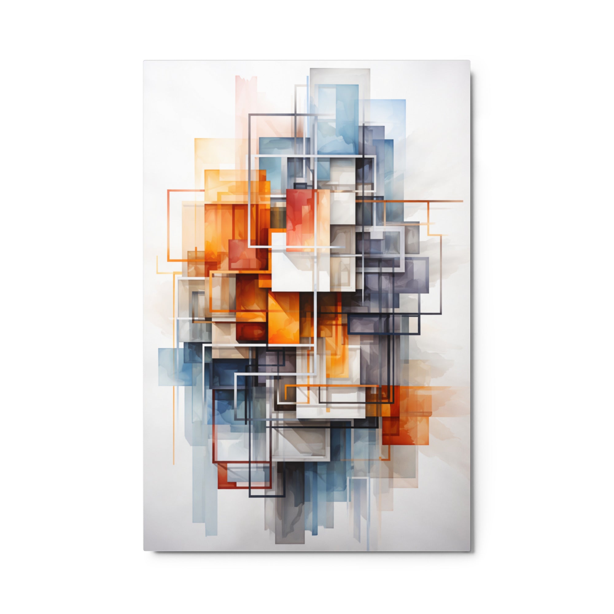 Facet wall art product image as a metal print in 24 x 36 inch statement piece