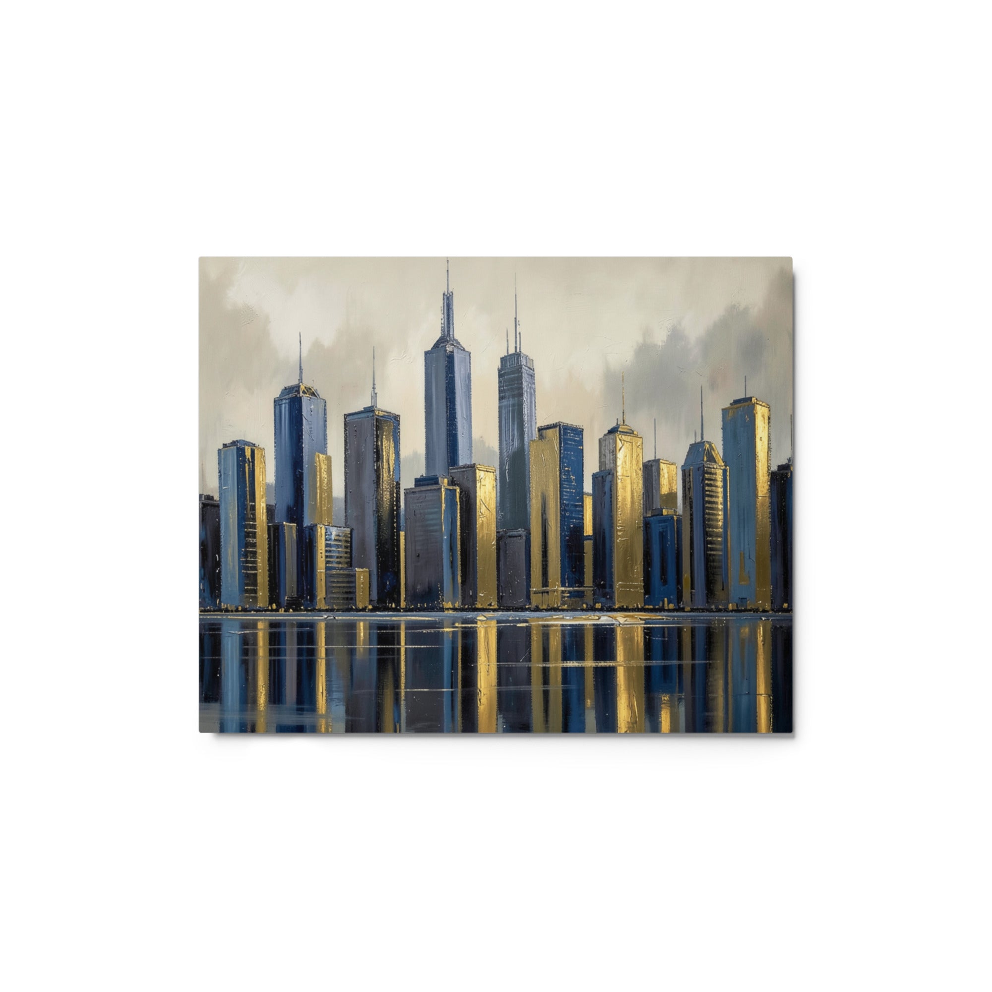 Lumina metal print skyline shown in front view in 8 x 10 inch universal size