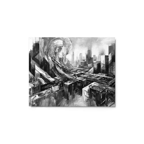 Attitudes metal print shown in front view in 16 x 20 inch universal size