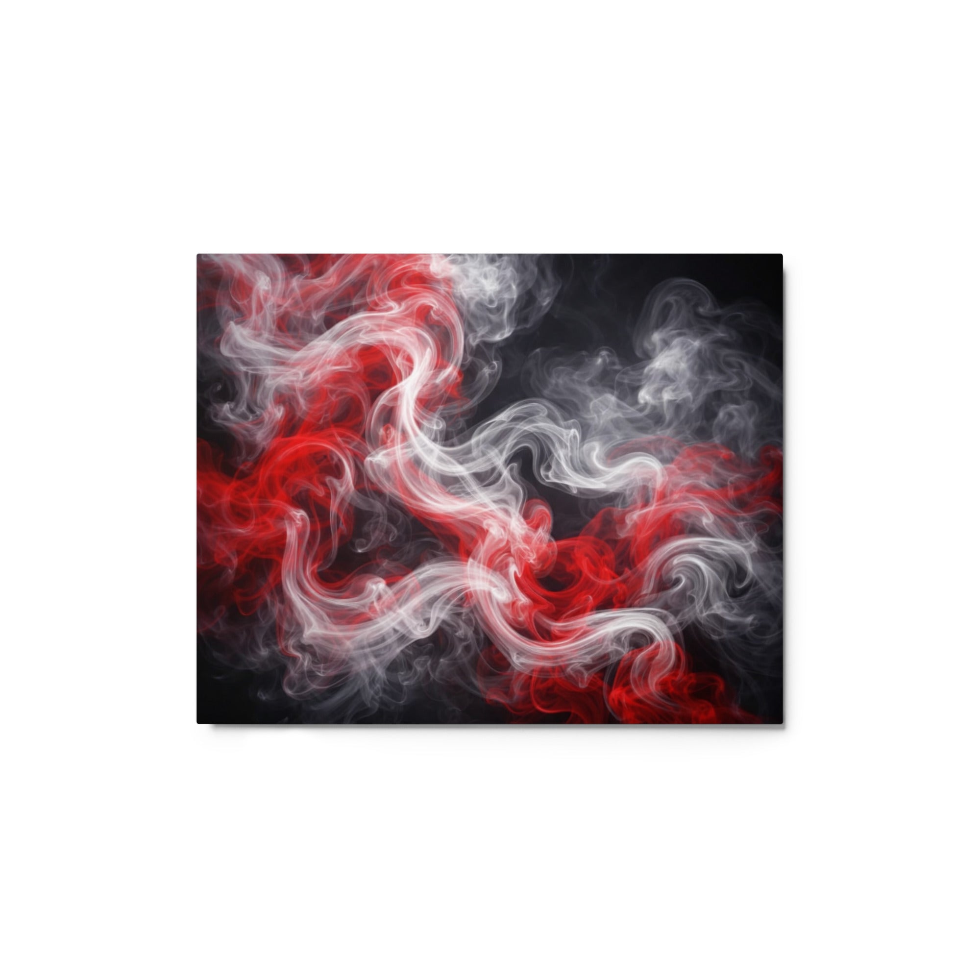 Charged metal print shown in front view in 8 x 10 inch universal size