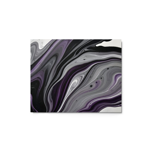 Amethyst Flow metal print shown in front view in 8 x 10 inch universal size