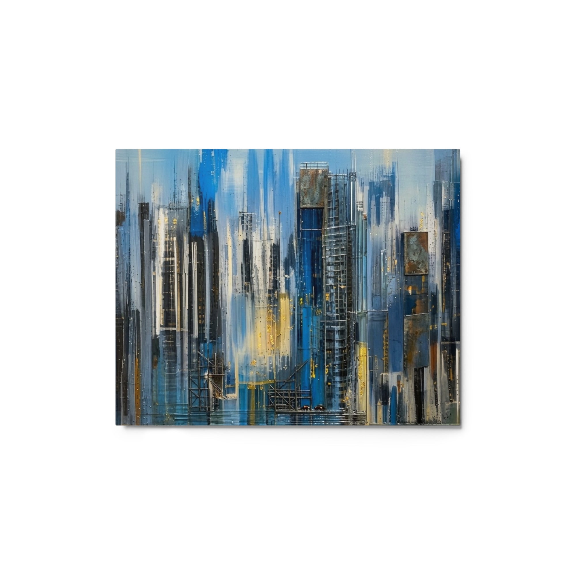 Facade metal print shown in front view in 8 x 10 inch universal size