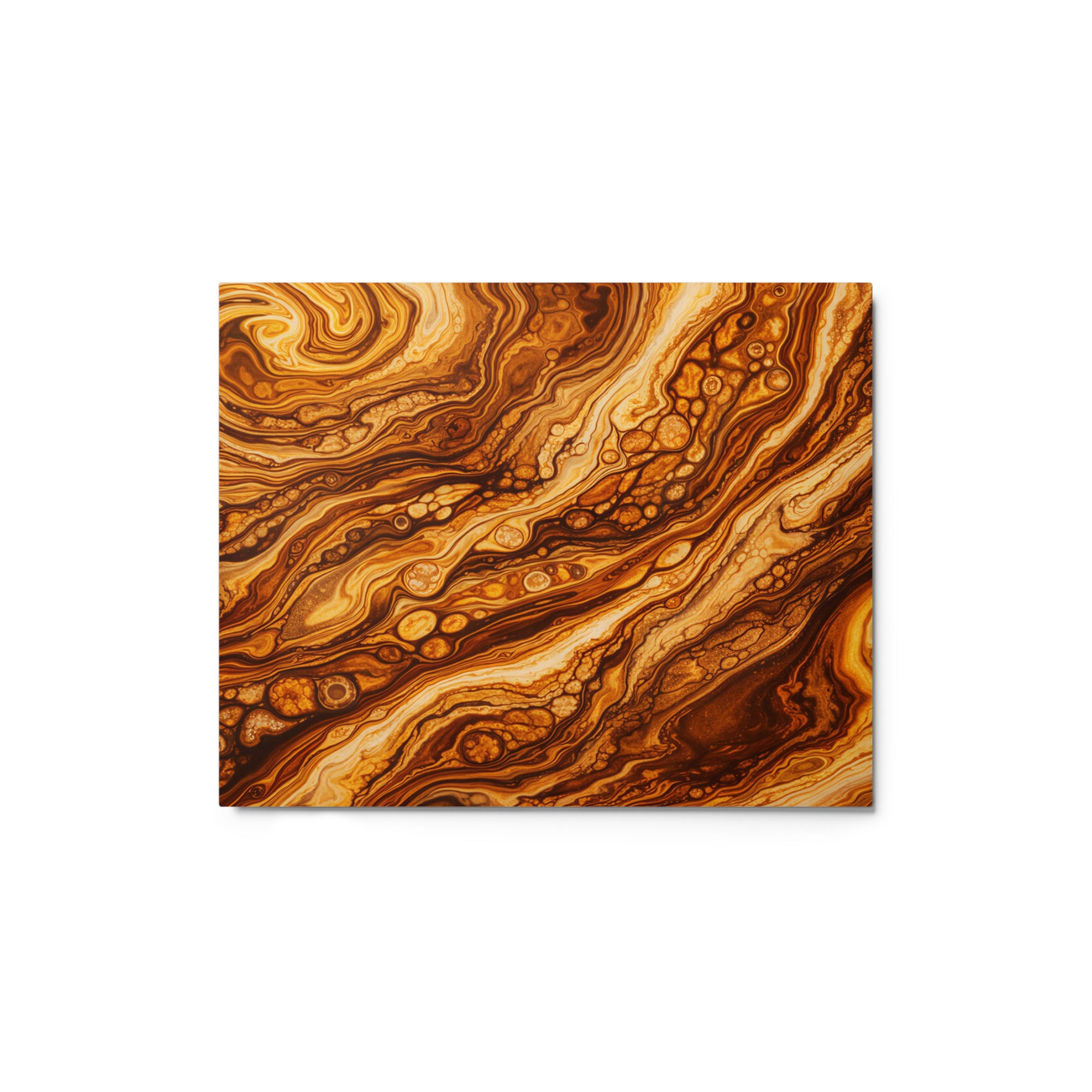Molten Cells wall art product image as a metal print in 11 x 14 inch universal size