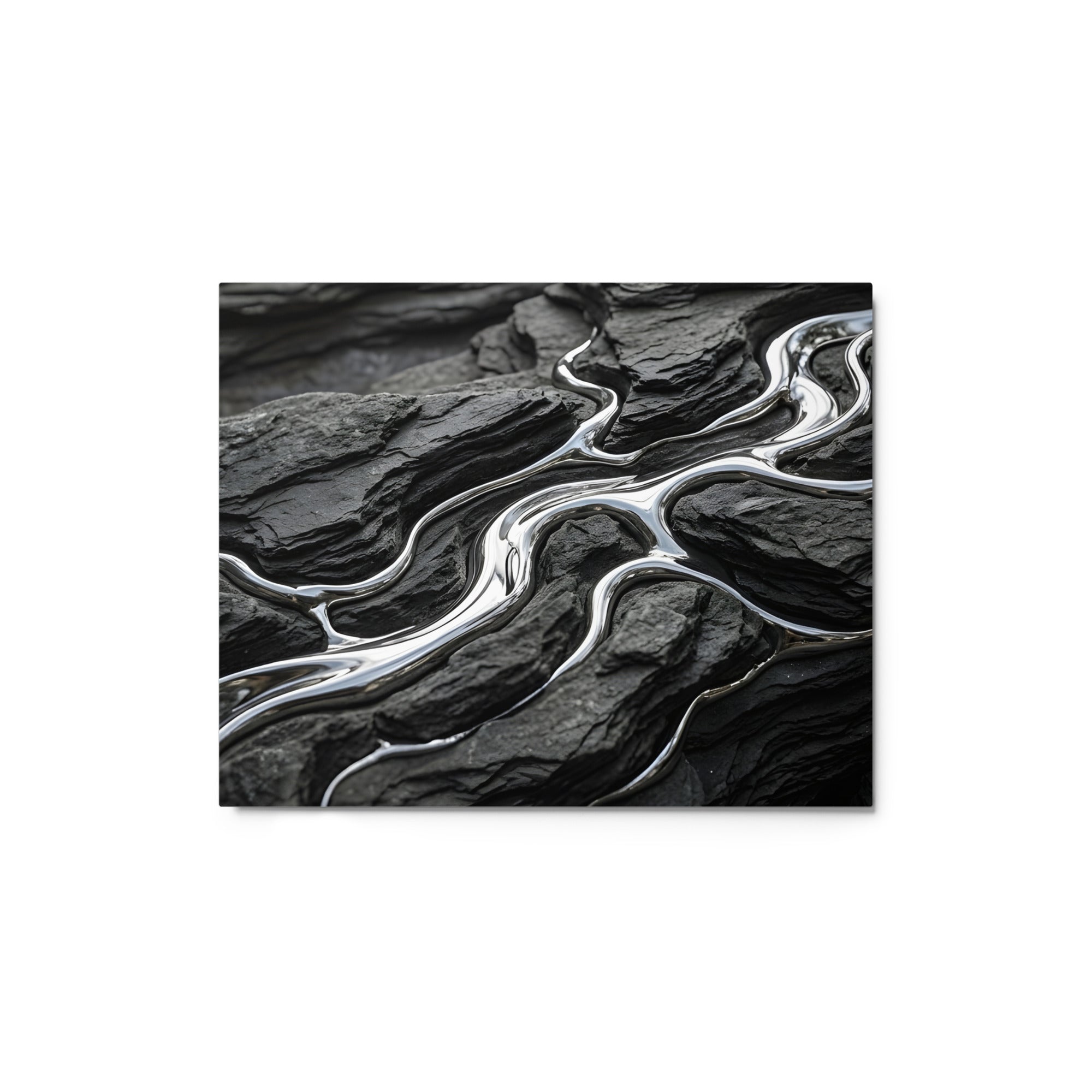 Basalt wall art product image as a metal print in 11 x 14 inch universal size