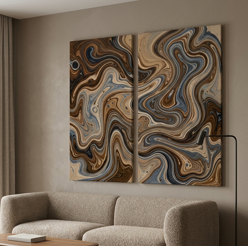 Cafe Mocha bundle meridian shown in product view in 12 x 24 inch universal size