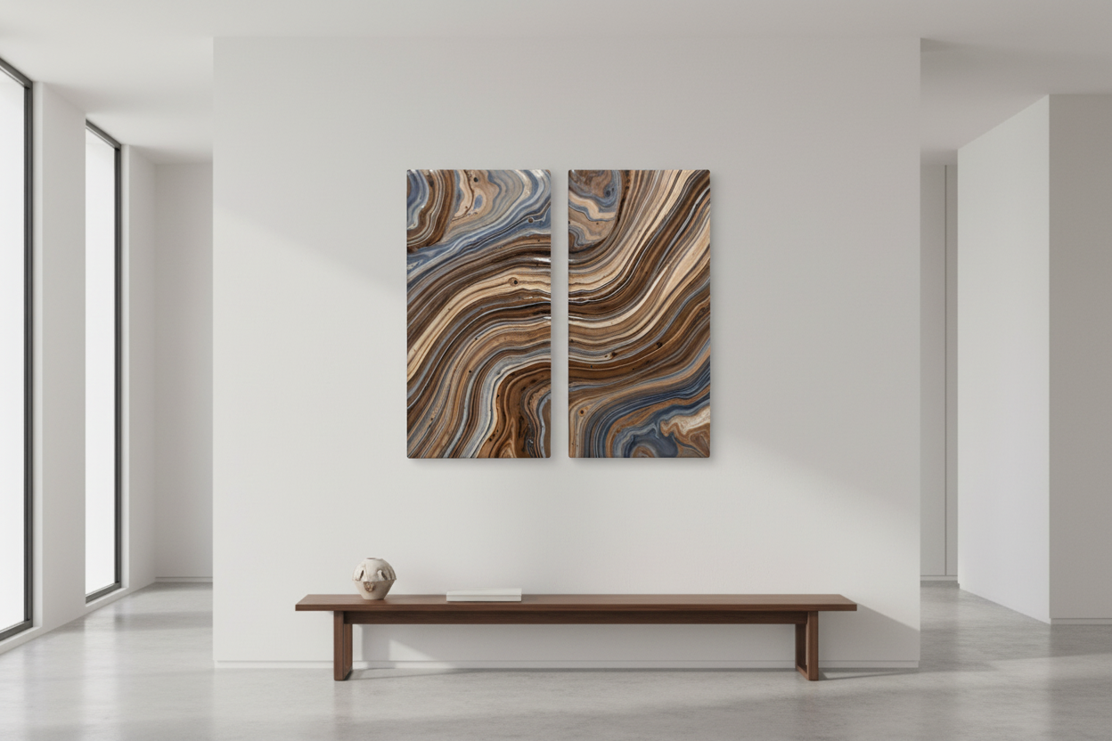 Dune bundle c shown in wall display view in 12 x 24 inch universal size