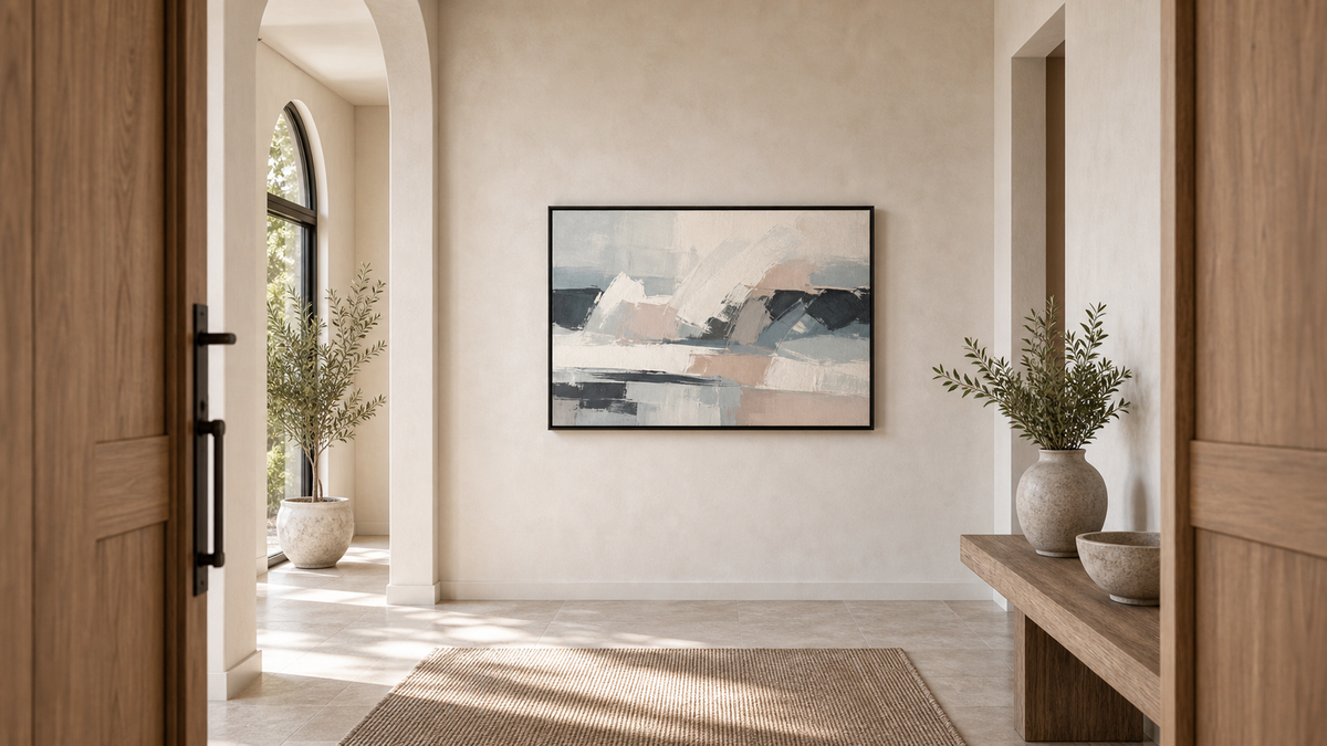 Artwork shown in an interior setting