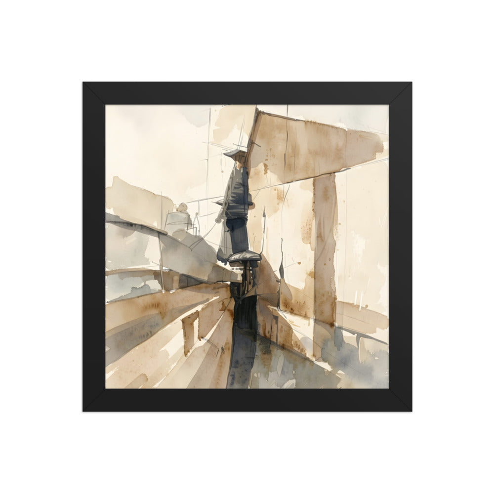 Border framed paper — Black, 10″×10″