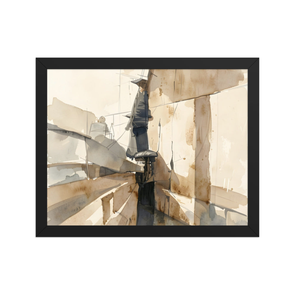 Border framed paper — Black, 11″×14″