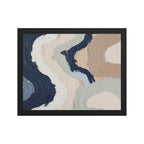 Marl framed paper artwork with pale stone and soft clay tones with subtle visual texture, shown on white.