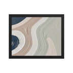 Talus framed paper artwork with angular rock-like forms and deep charcoal contrasts, shown on white.