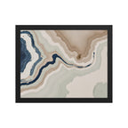 Terrace framed paper artwork with stepped stone-like shelves and warm mineral gradients, shown on white.